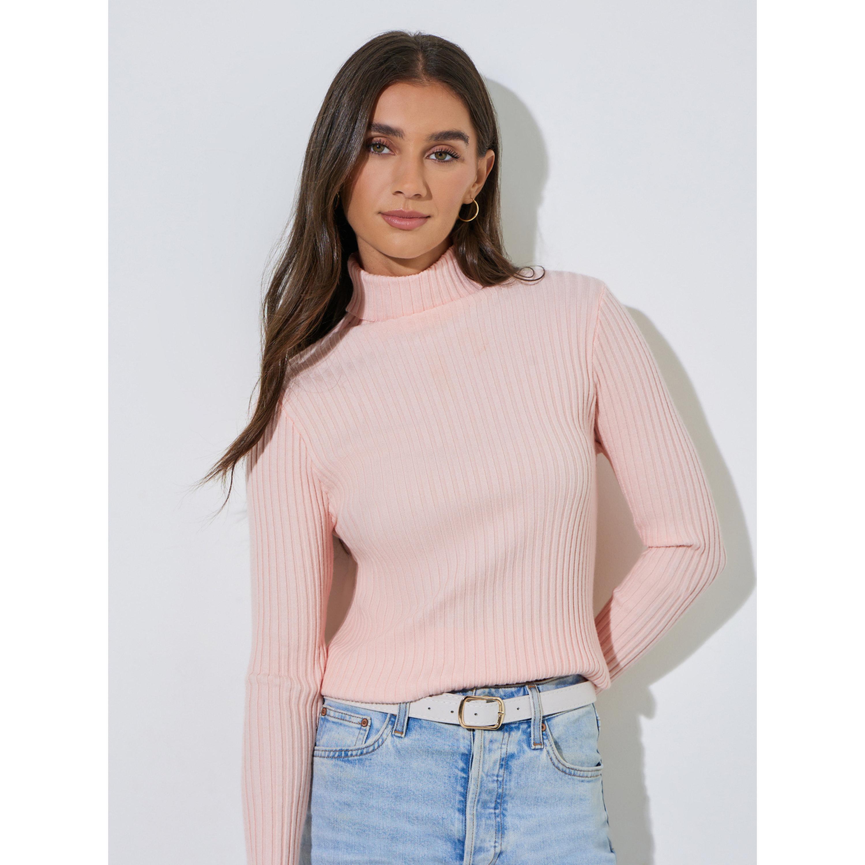 Styli Turtle Neck Ribbed Long Sleeve Top-women-clothing-shirtsandblouses-blouses-image-3