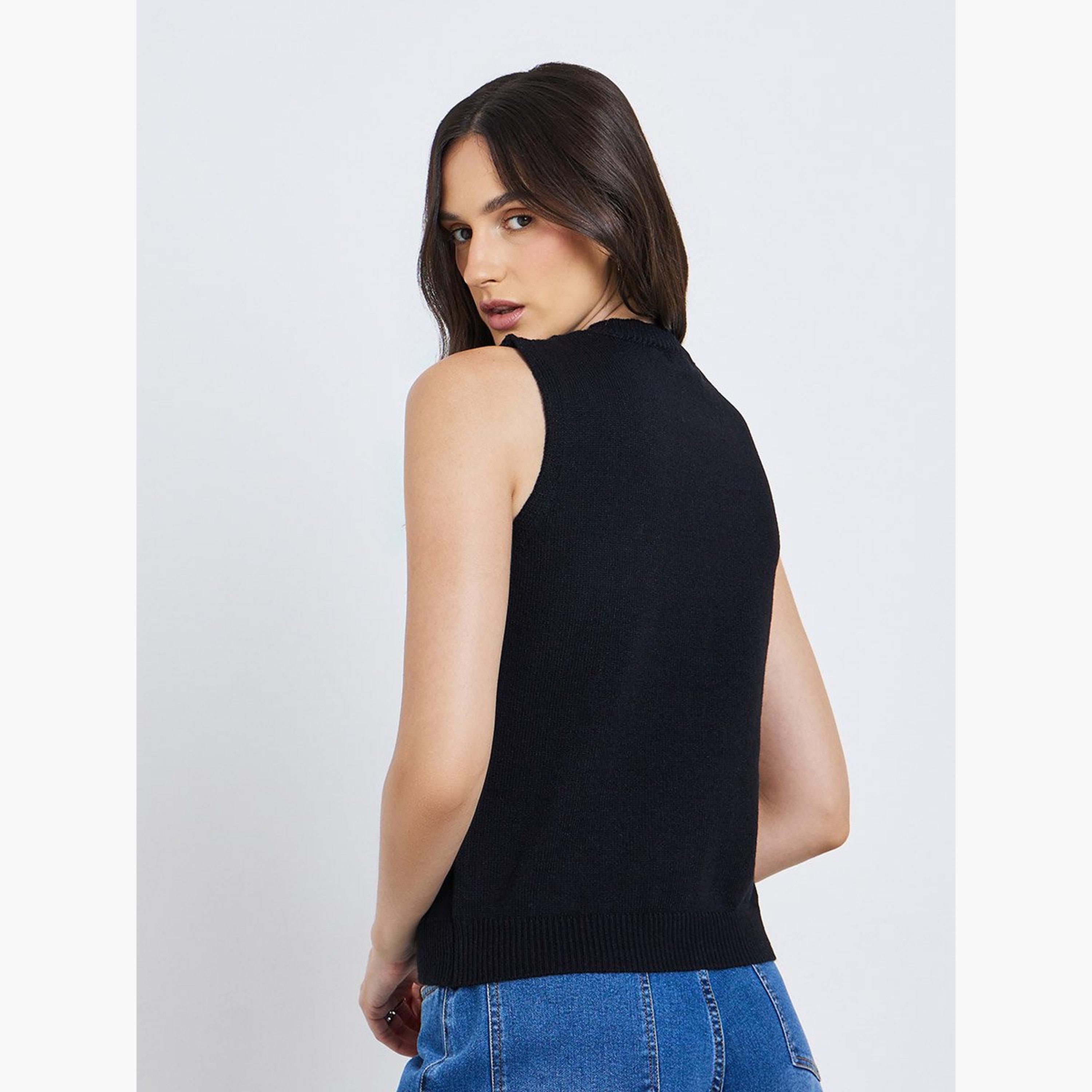 ستايلي - سترة محبوكة بدون أكمام وأزرار-women-clothing-coatsandjackets-waistcoats-image-4