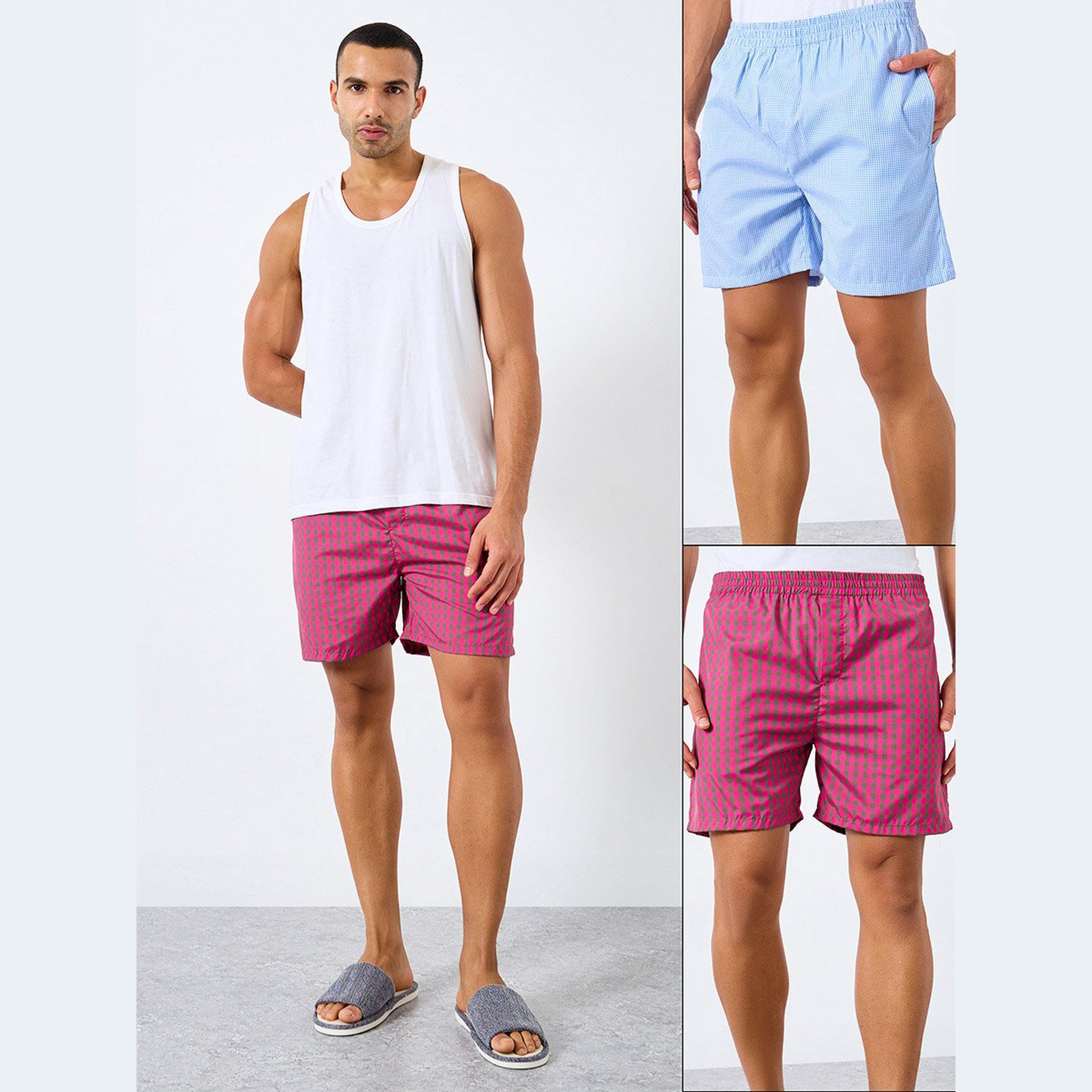 Styli Pack of 2 - Checked Assorted Woven Boxers-men-clothing-innerwear-underwear-image-1