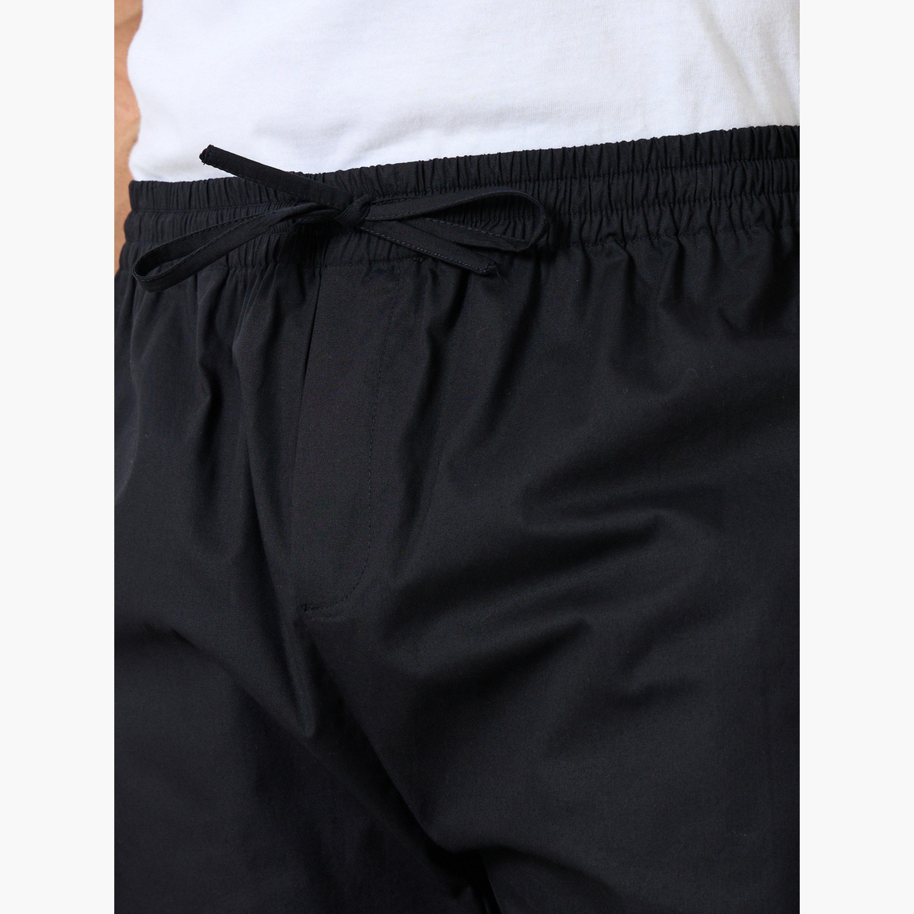 Styli Men Black Lounge Pants with Drawstring Waist-men-clothing-nightwear-pyjamaandshorts-image-3