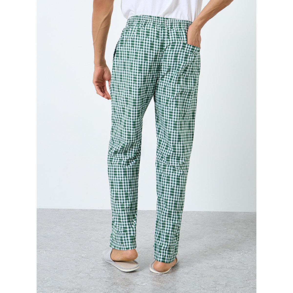 طقم بيجاما قطنية بطبعة مربعات-men-clothing-nightwear-pyjamaandshorts-image-4