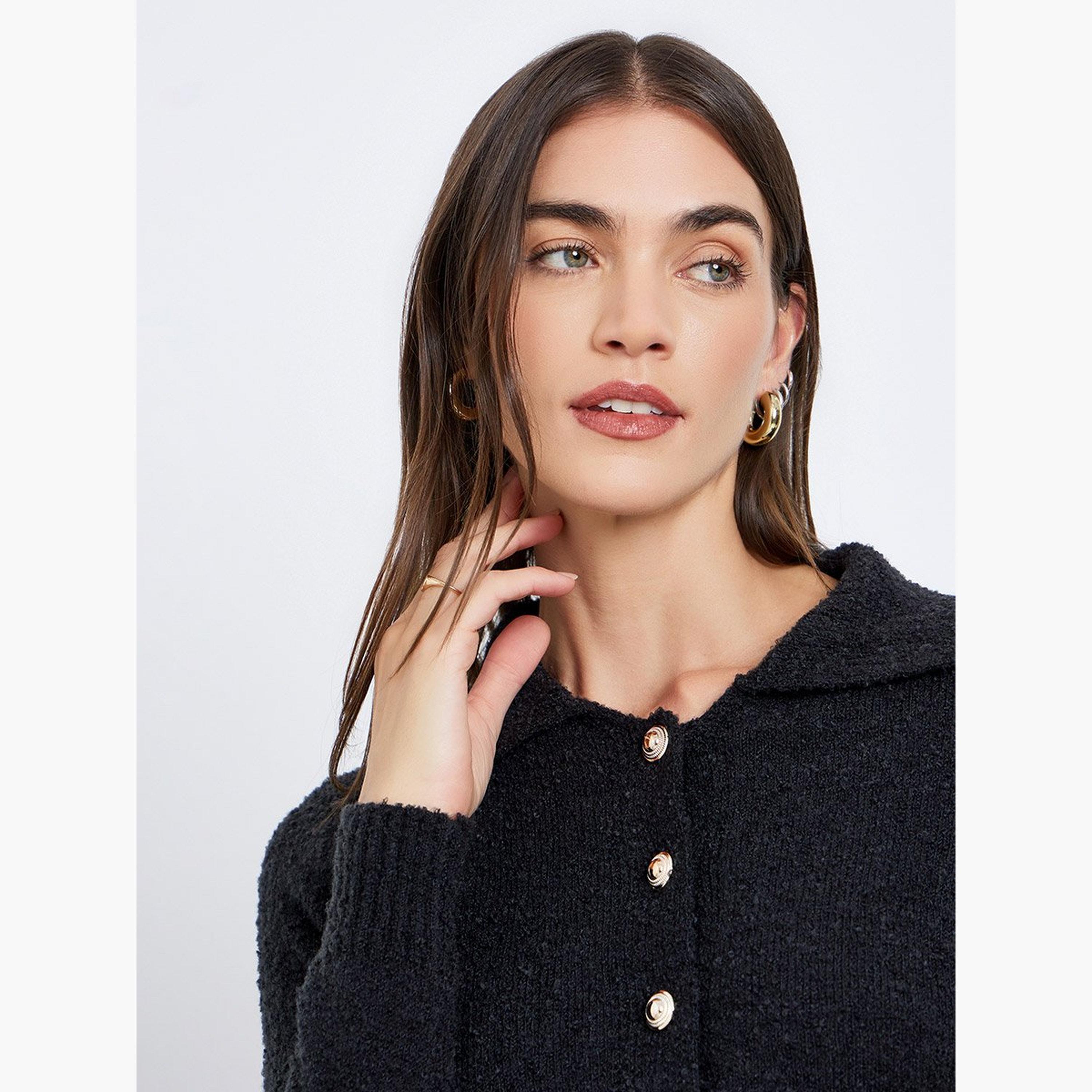Styli Textured Ribbed Buttoned Top-women-clothing-shirtsandblouses-blouses-image-3