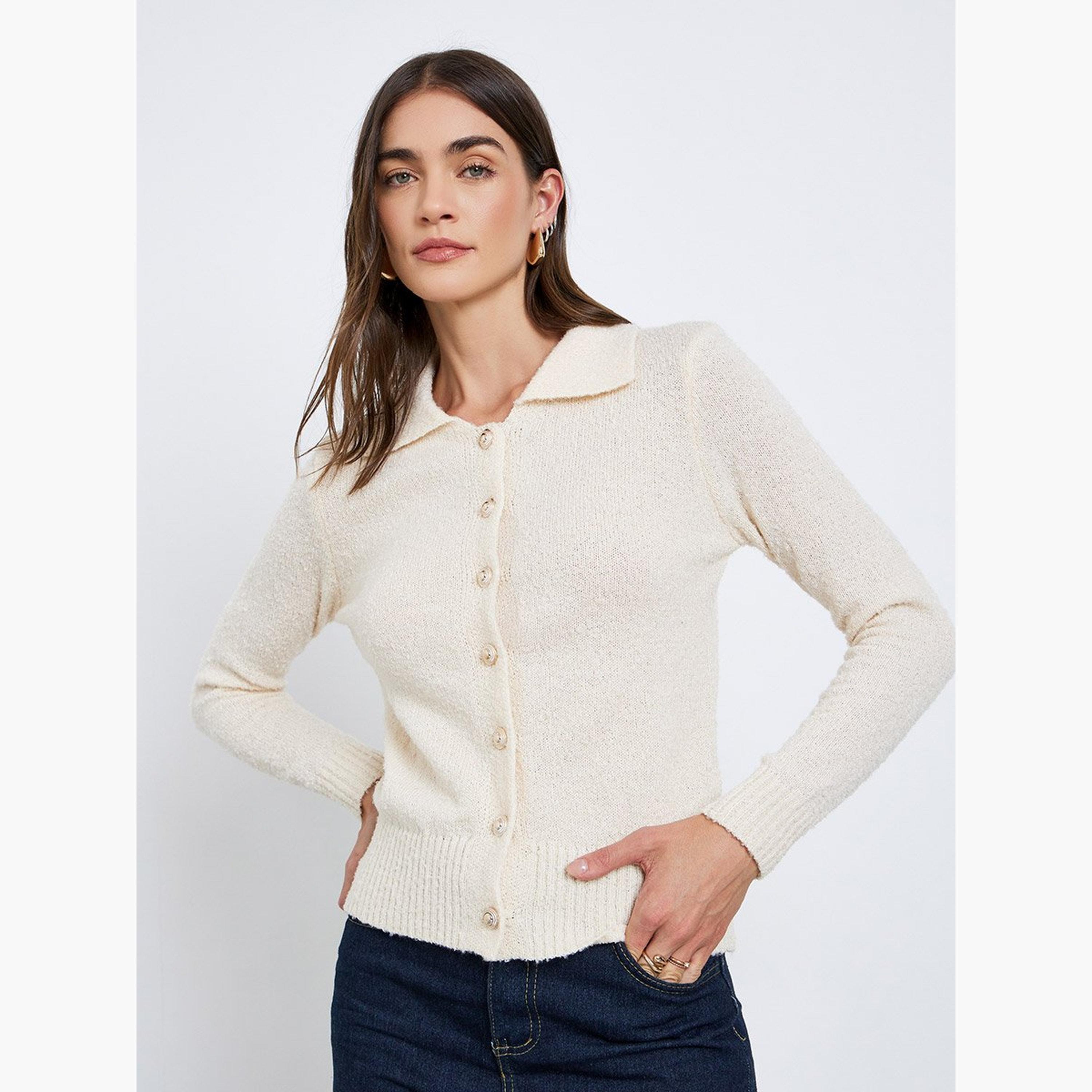 Styli Textured Ribbed Buttoned Top-women-clothing-shirtsandblouses-blouses-image-1