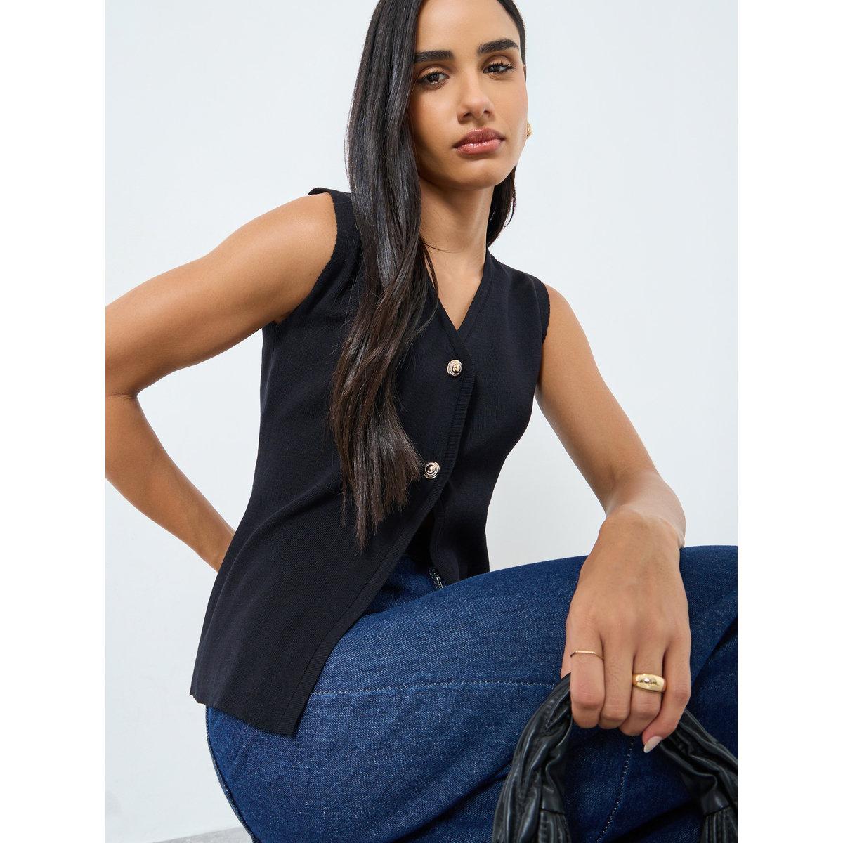 جيليه بدون أكمام بتفاصيل مُضلعة-women-clothing-coatsandjackets-waistcoats-image-1