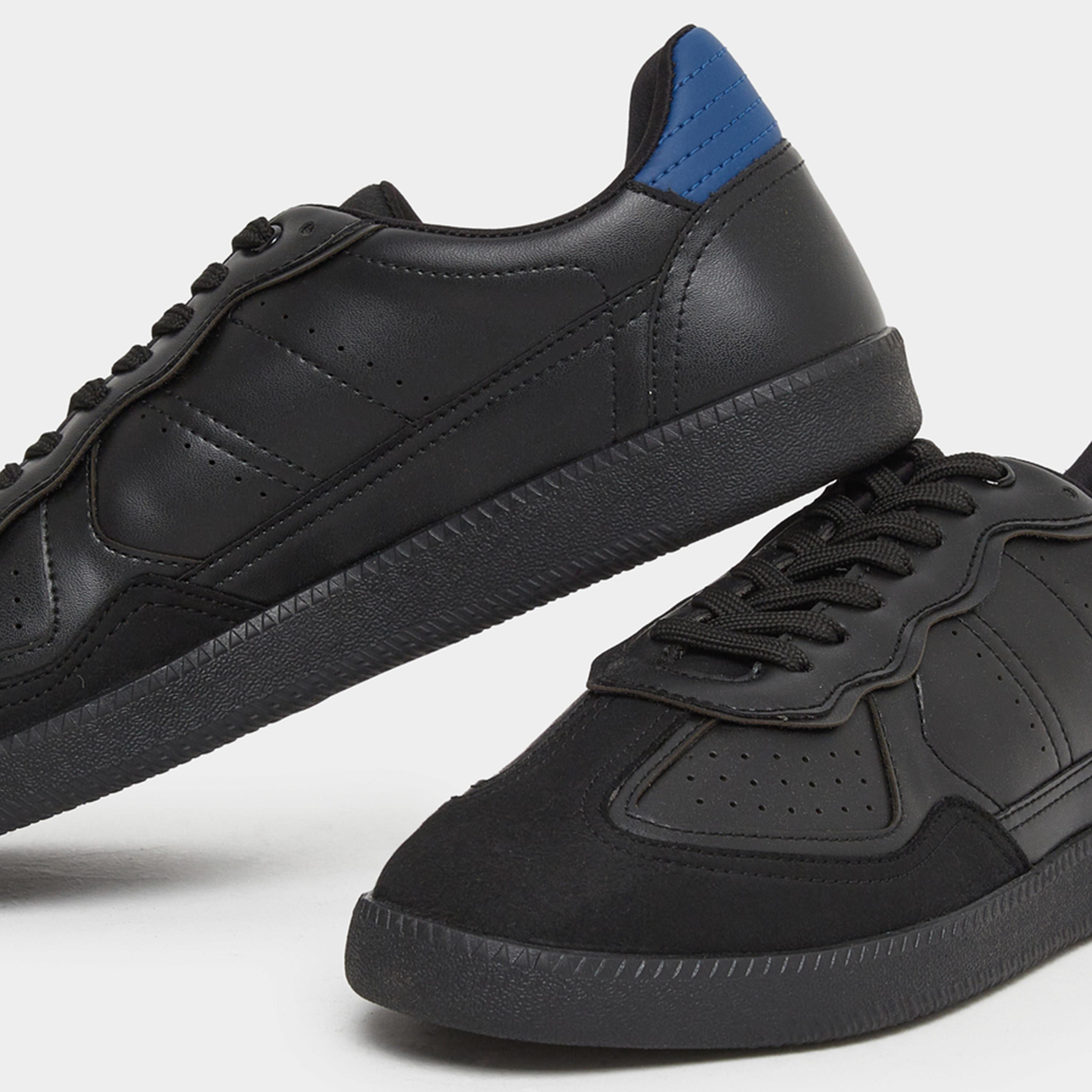 Styli Men Black Cut and Sew Panel Sneakers-men-shoes-sneakers-image-3