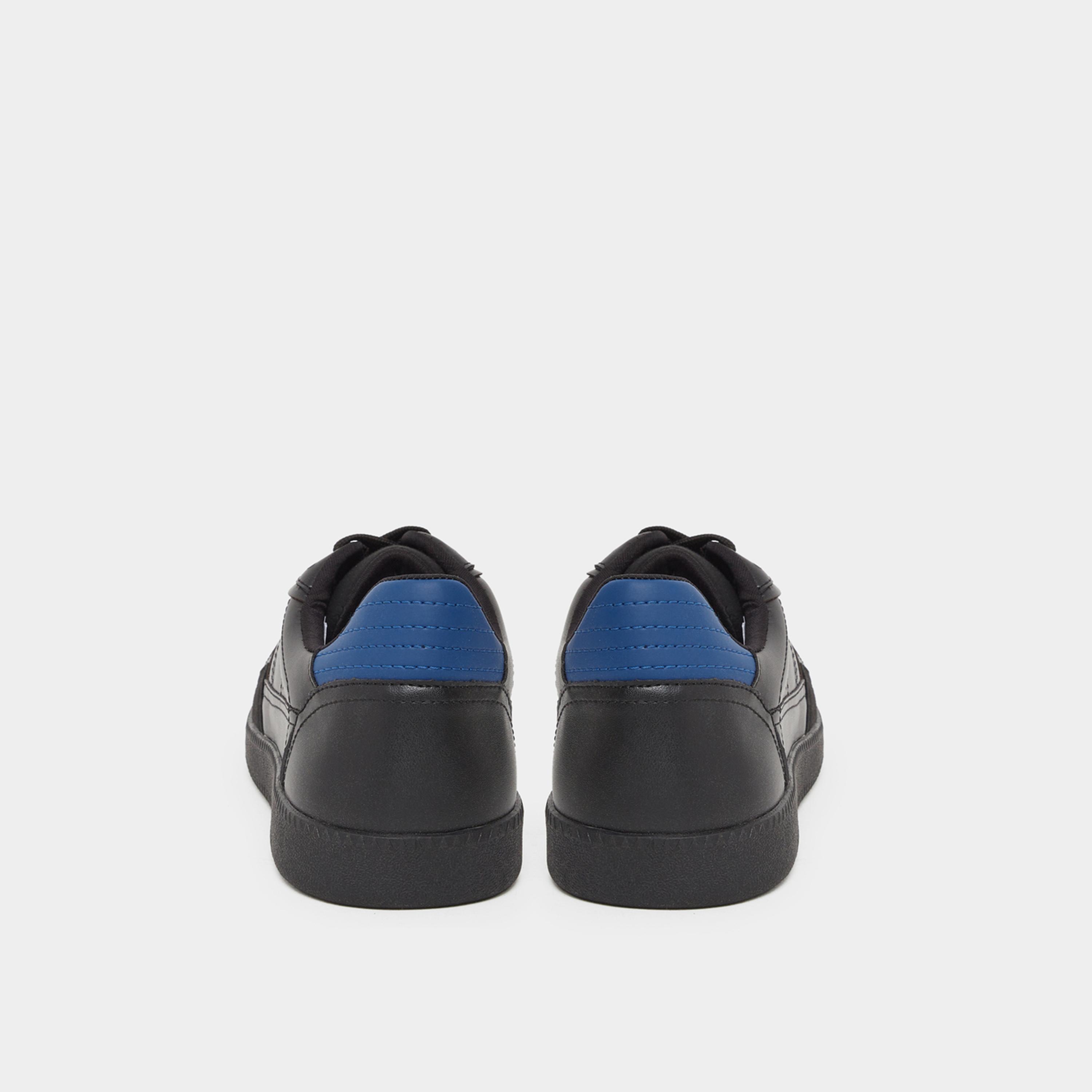 Styli Men Black Cut and Sew Panel Sneakers-men-shoes-sneakers-image-5