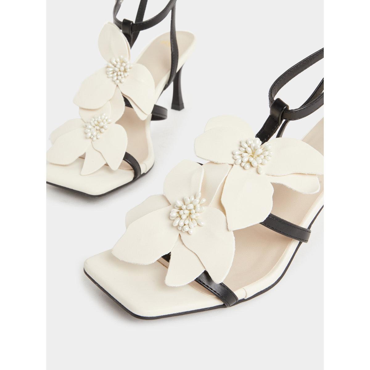 Styli Flower Embellished Stiletto Heel Sandals-women-shoes-heels-image-4