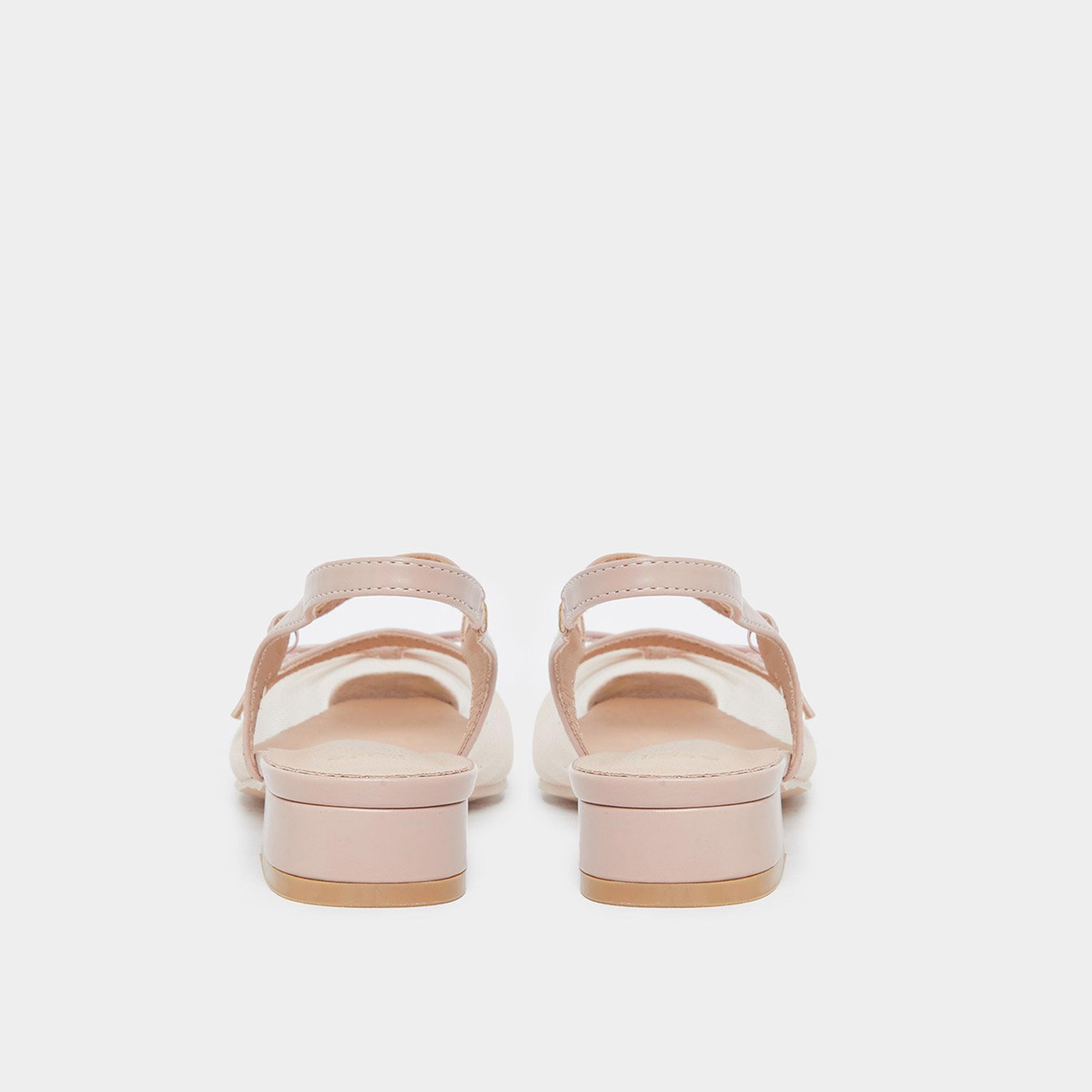 ستايلي - حذاء ماري جين شبكي بيج مع تفاصيل فيونكة-women-shoes-heels-image-5