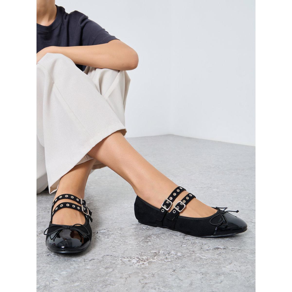 Styli Double Buckle Marry Jane Shoes-women-shoes-ballerinas-image-1