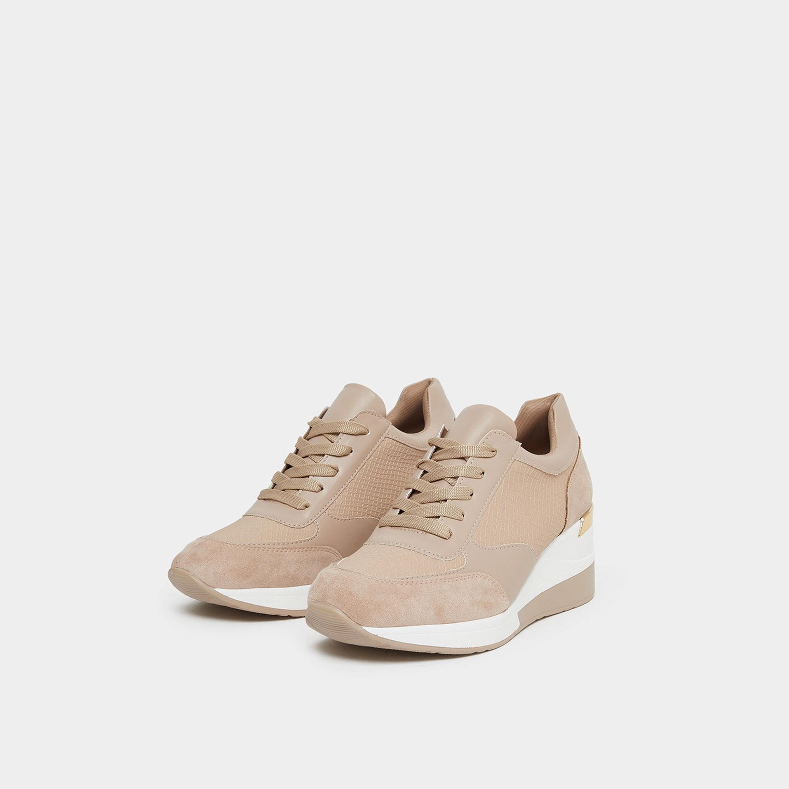 Styli Women Wedge Heeled Lace Up Sneakers-women-shoes-sneakers-image-1