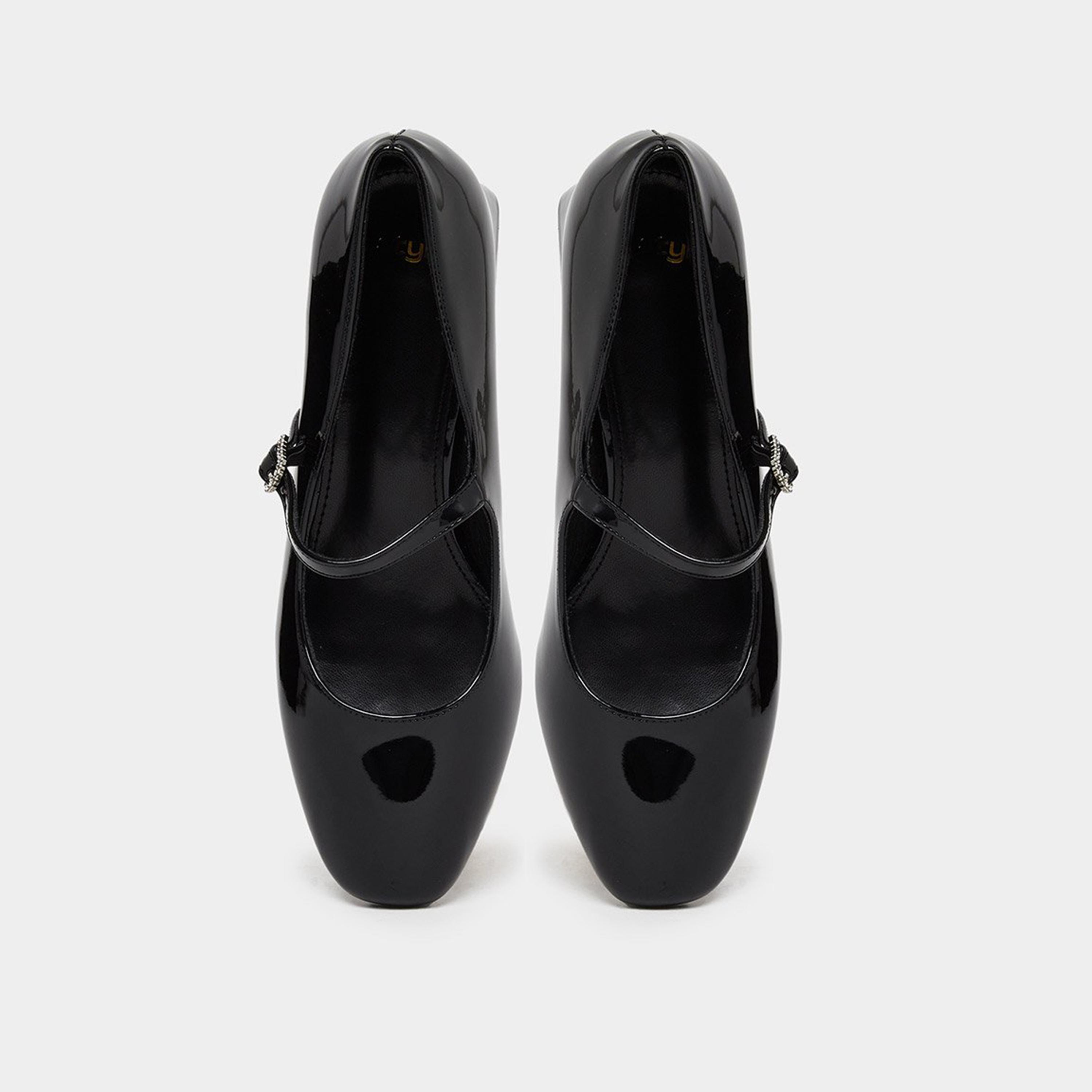 ستايلي - حذاء ماري جين أسود لامع-women-shoes-heels-image-6