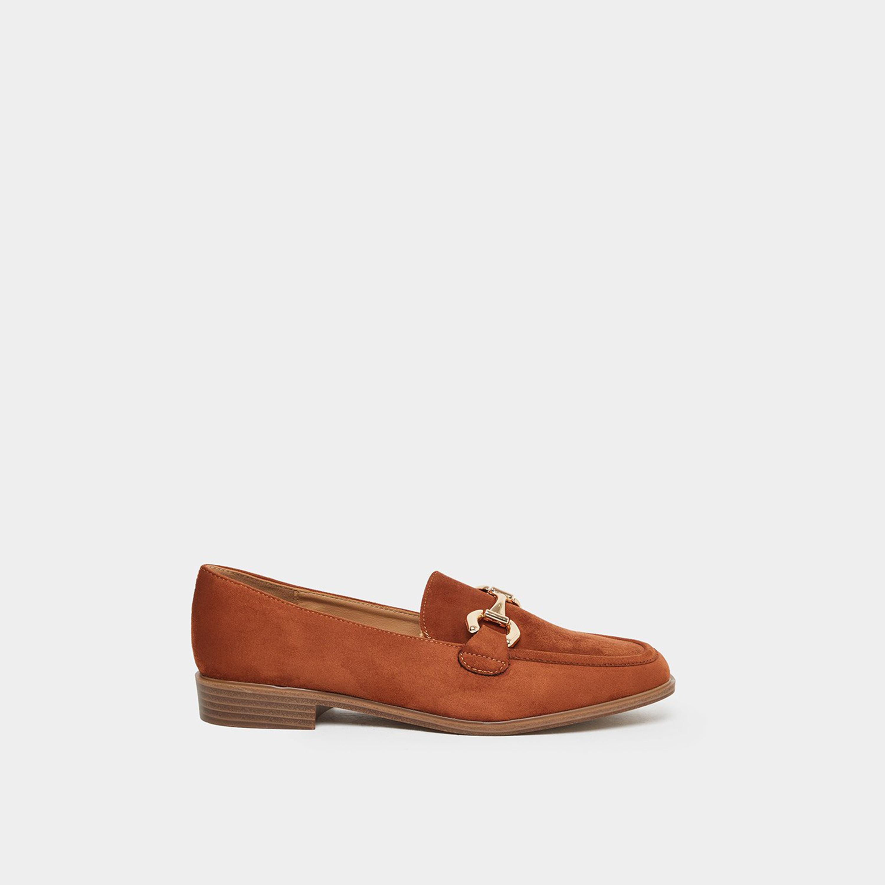 ستايلي - حذاء لوفر للنساء من جلد سويد مدبوغ بني-women-shoes-flats-loafers-image-3