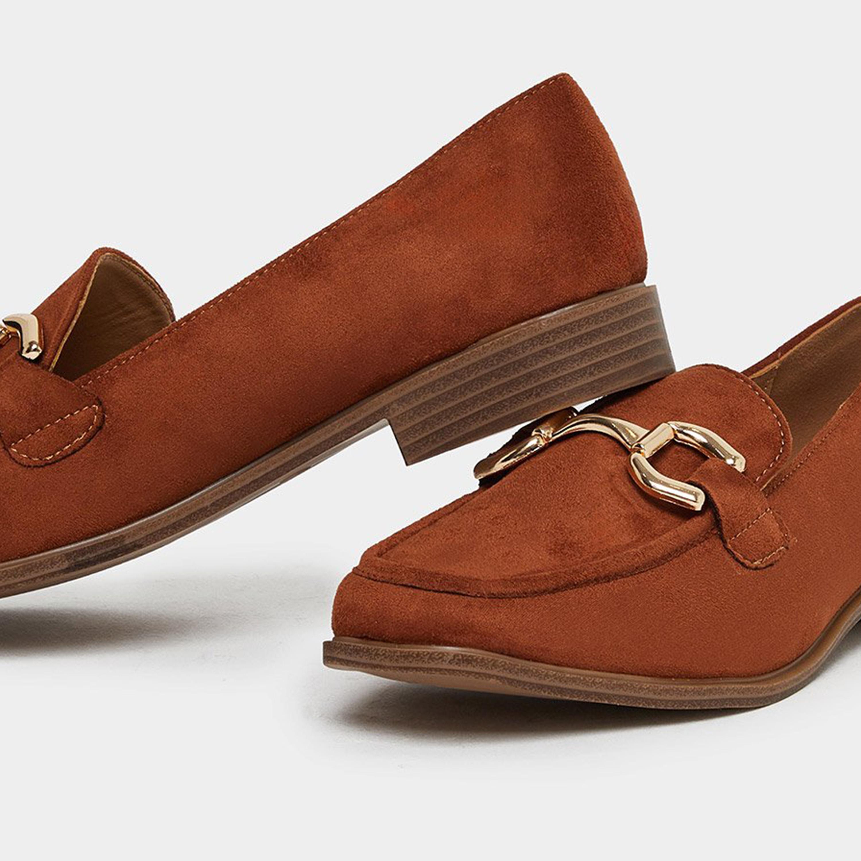 ستايلي - حذاء لوفر للنساء من جلد سويد مدبوغ بني-women-shoes-flats-loafers-image-4