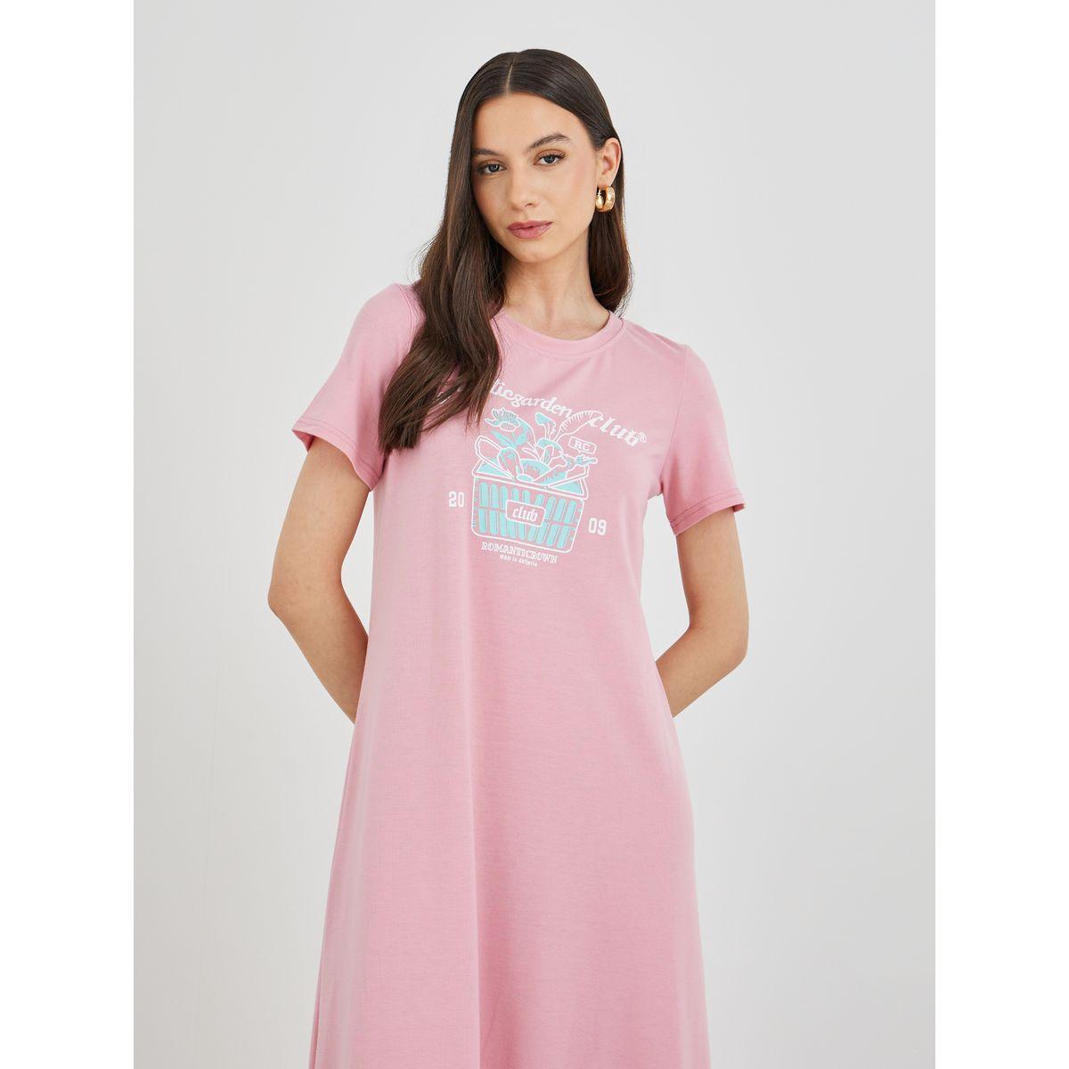 Styli Graphic Print Round Neck A-Line Midi Dress-women-clothing-dresses-image-3