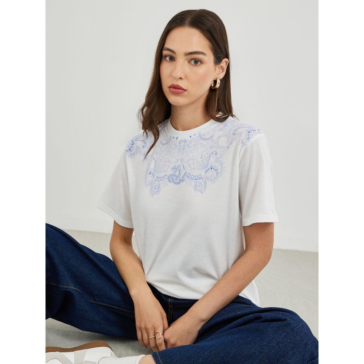 Styli Graphic Printed Regular Fit T-Shirt-women-clothing-tshirts-image-1