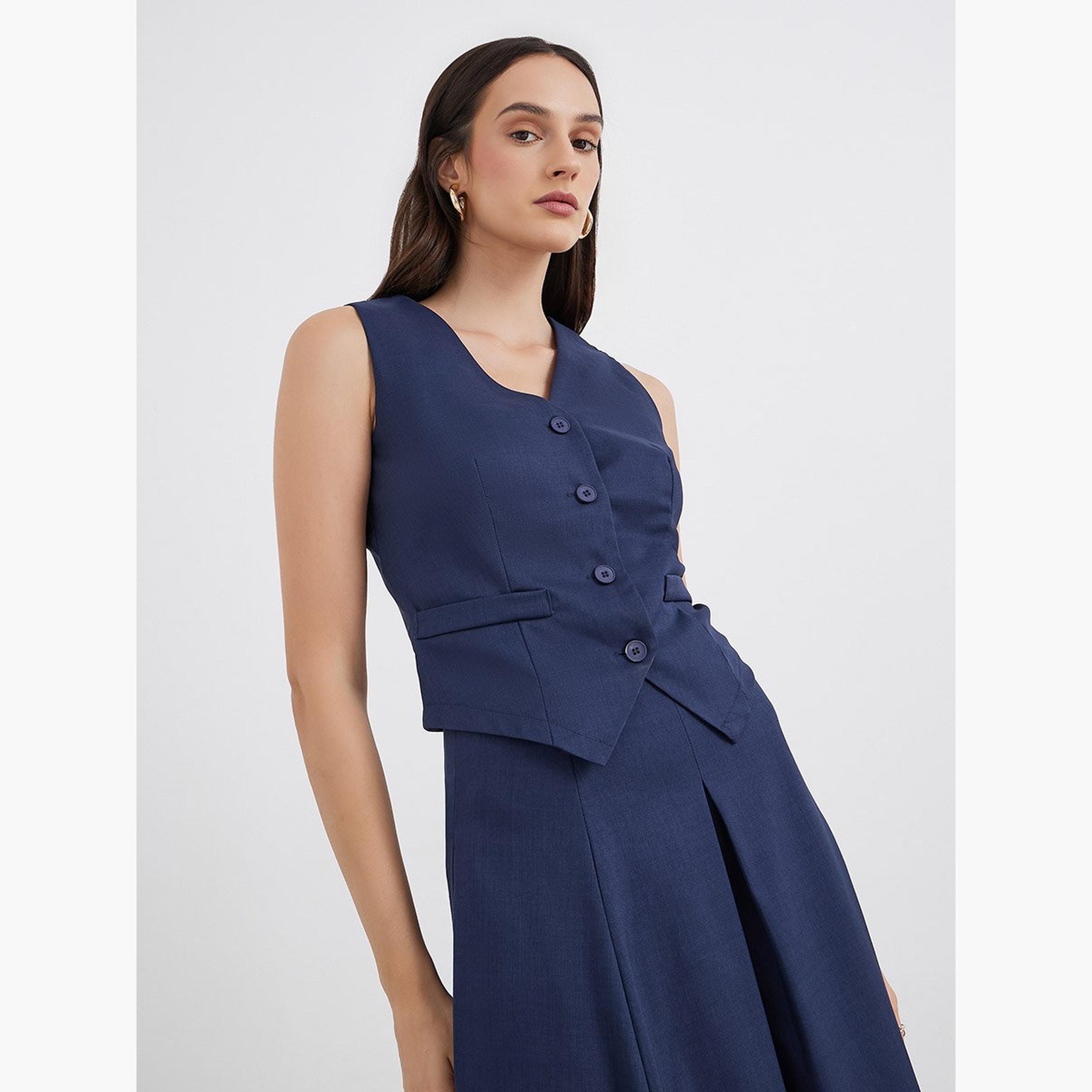 ستايلي - سترة زرقاء داكنة وتنورة ماكسي منسقة-women-clothing-coordsets-image-3