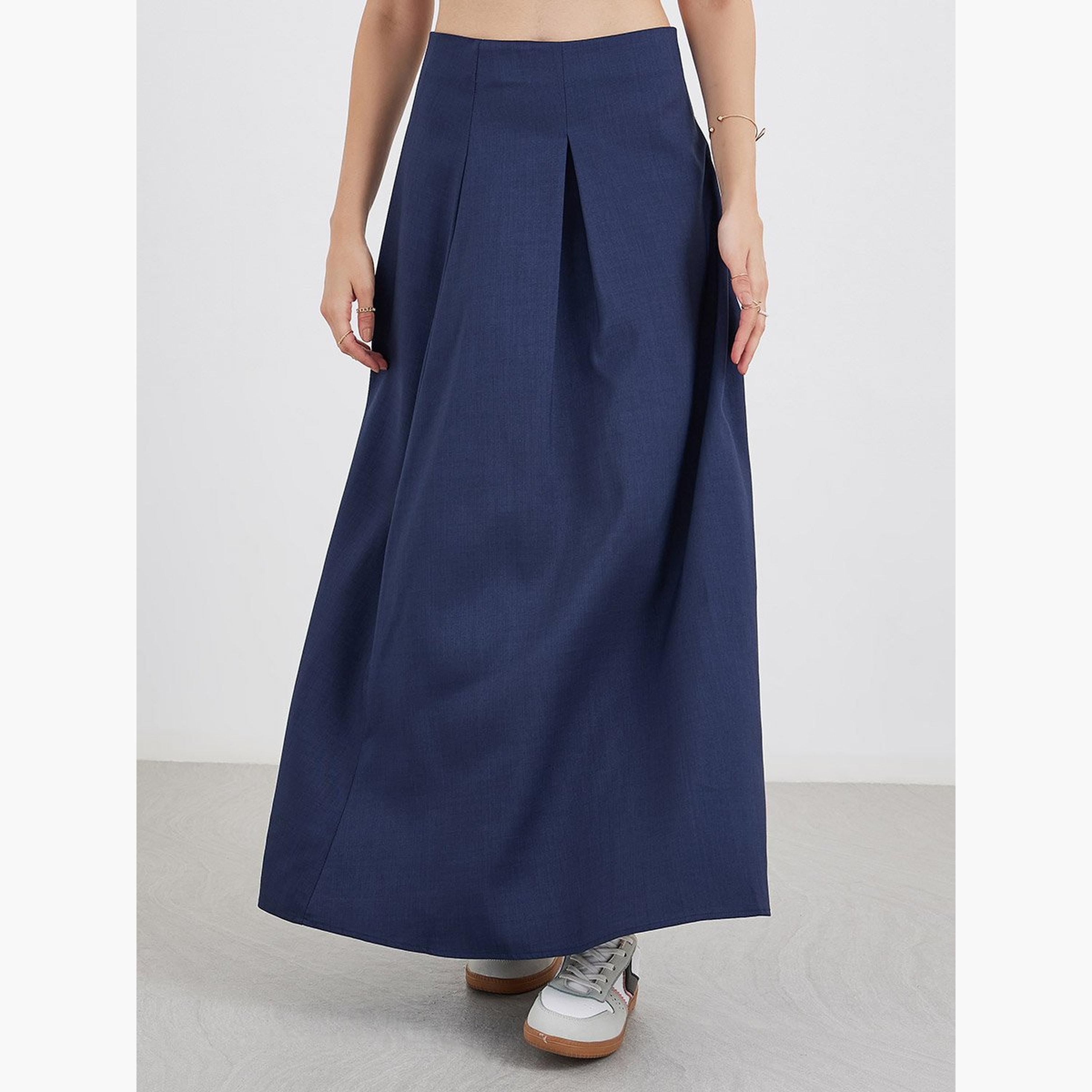 ستايلي - سترة زرقاء داكنة وتنورة ماكسي منسقة-women-clothing-coordsets-image-5
