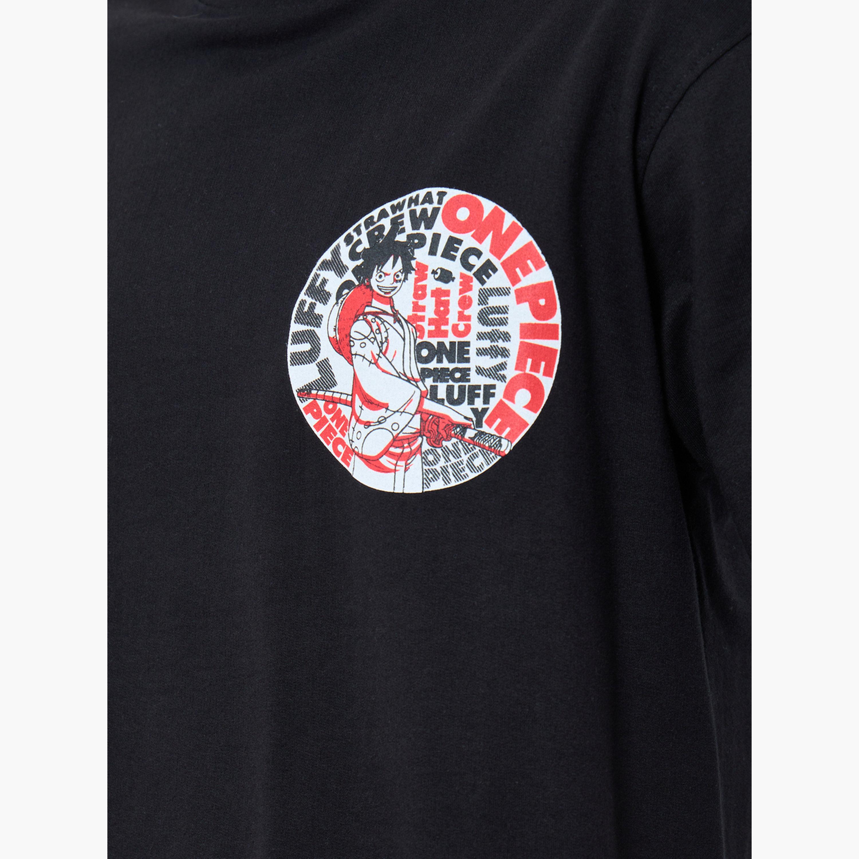 Styli Men Black One Piece Character Print Terry Oversized T-Shirt-men-clothing-tshirtsandpolos-tshirts-image-4