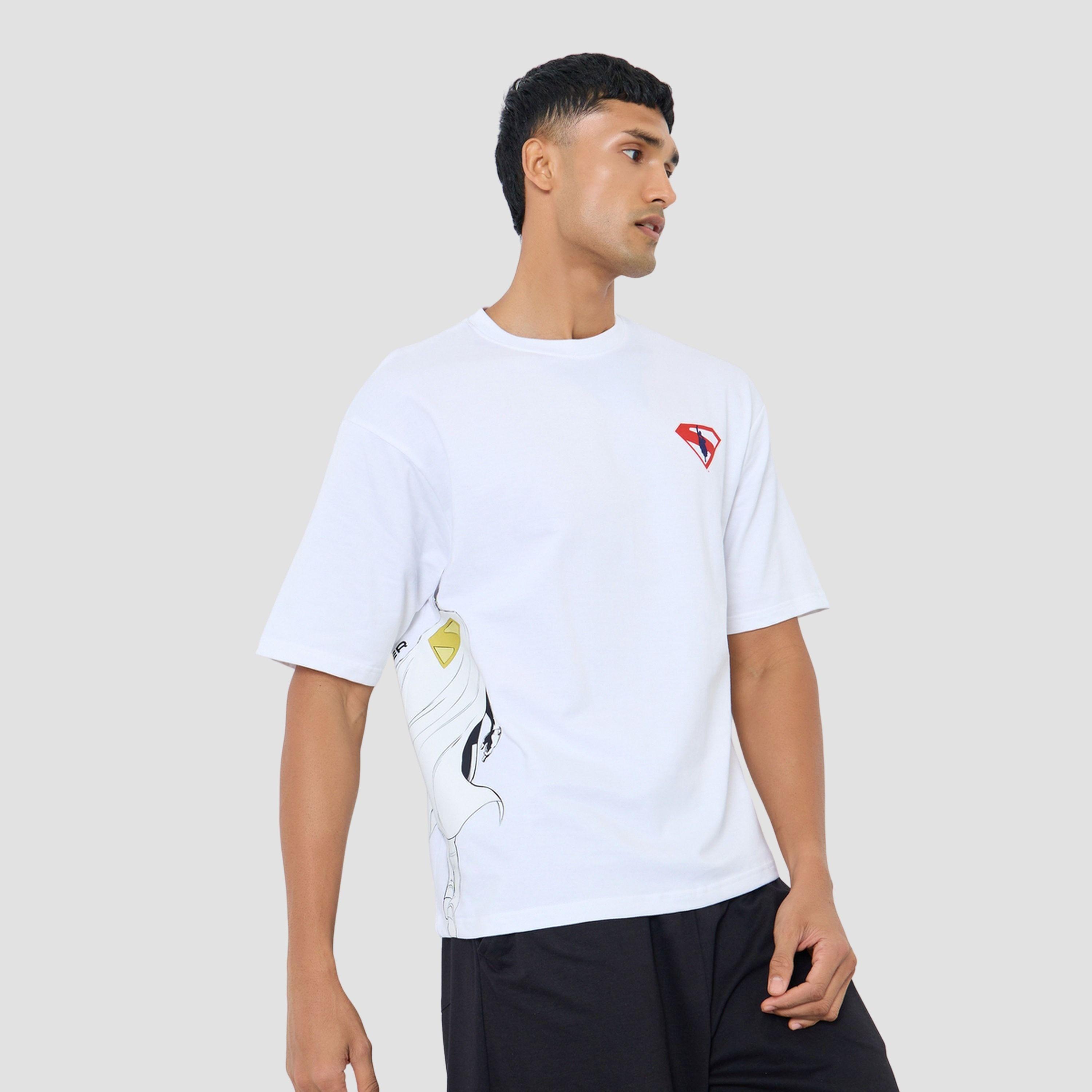 Styli Men White Graphic Oversized Superman T-Shirt-men-clothing-tshirtsandpolos-tshirts-image-1