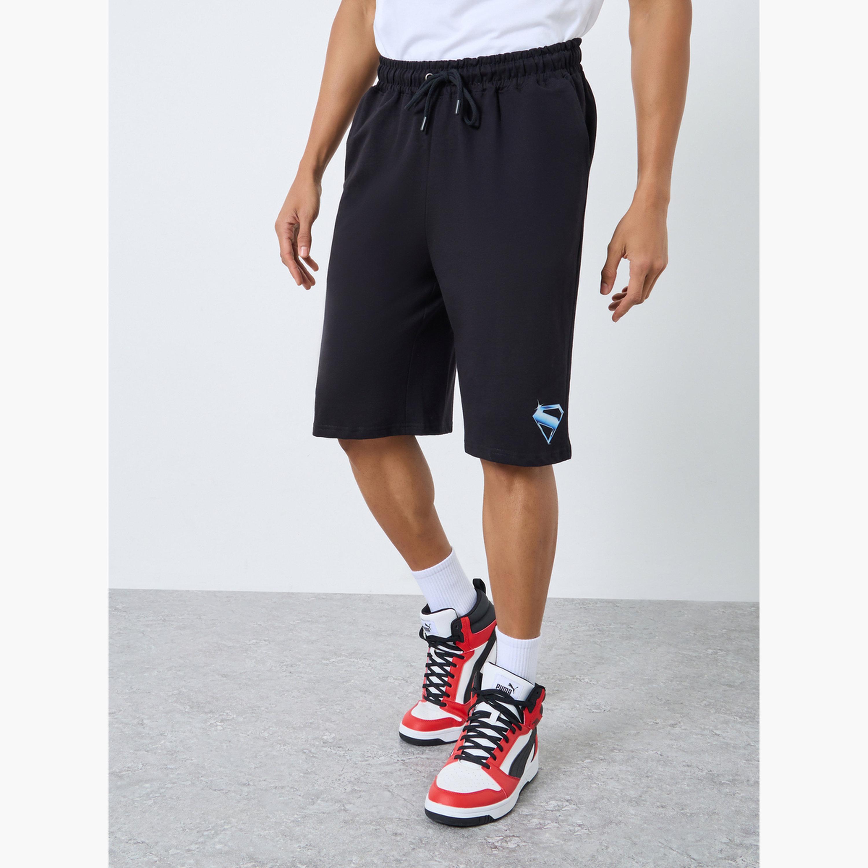 Styli Man Character Print Oversize Fit Terry Shorts-men-clothing-bottoms-shorts-image-1