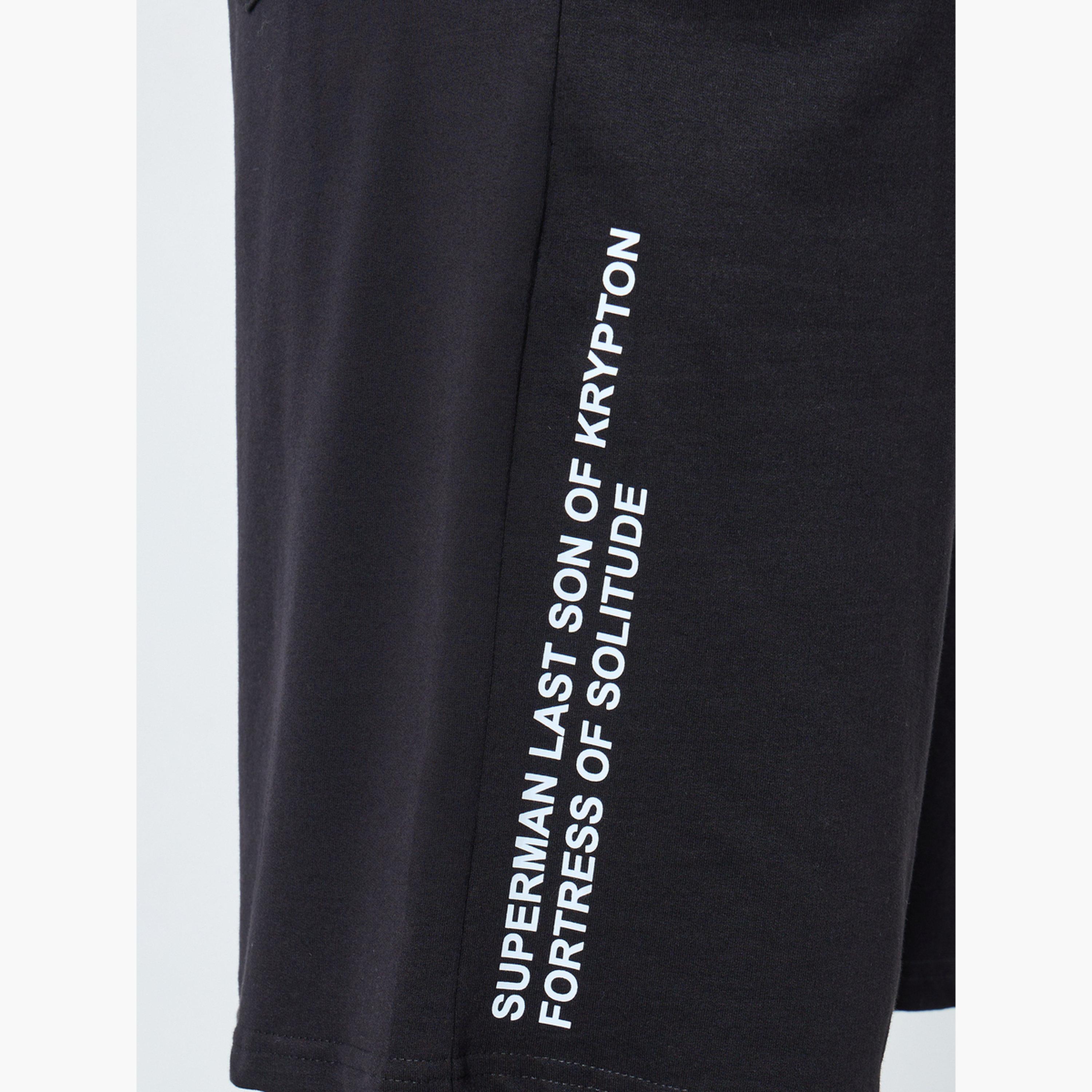 Styli Man Character Print Oversize Fit Terry Shorts-men-clothing-bottoms-shorts-image-3
