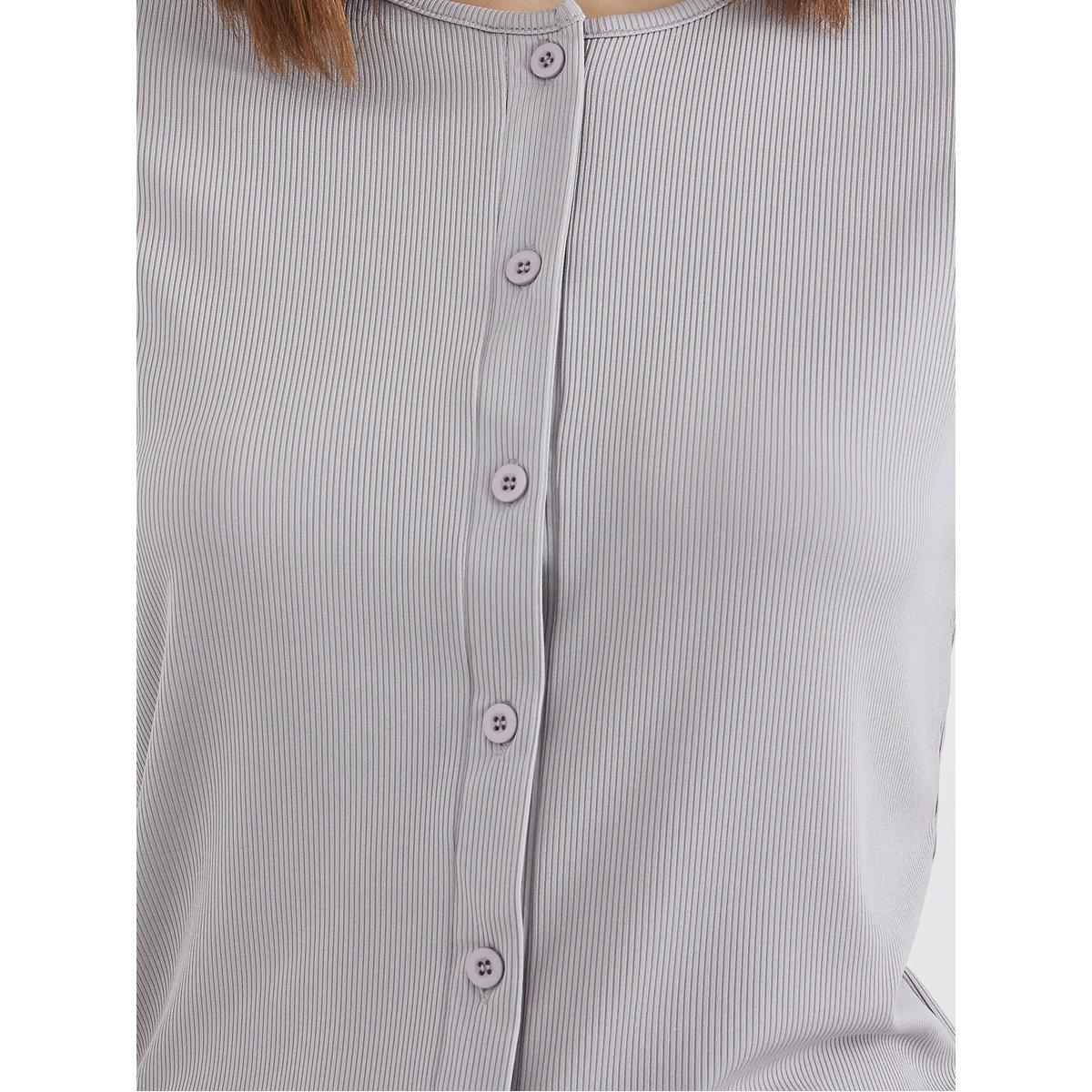 Styli Solid Regular Fit Buttoned T-Shirt-women-clothing-tshirts-image-3