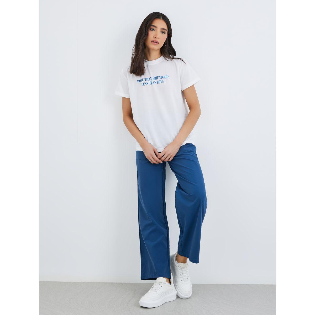 Styli Slogan Print Round Neck T-Shirt-women-clothing-tshirts-image-2