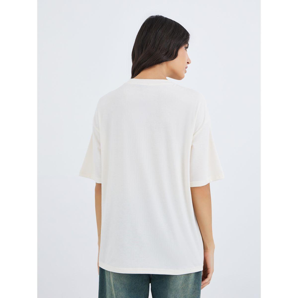 تيشيرت بطبعة كتابة وقصة فضفاضة-women-clothing-tshirts-image-4