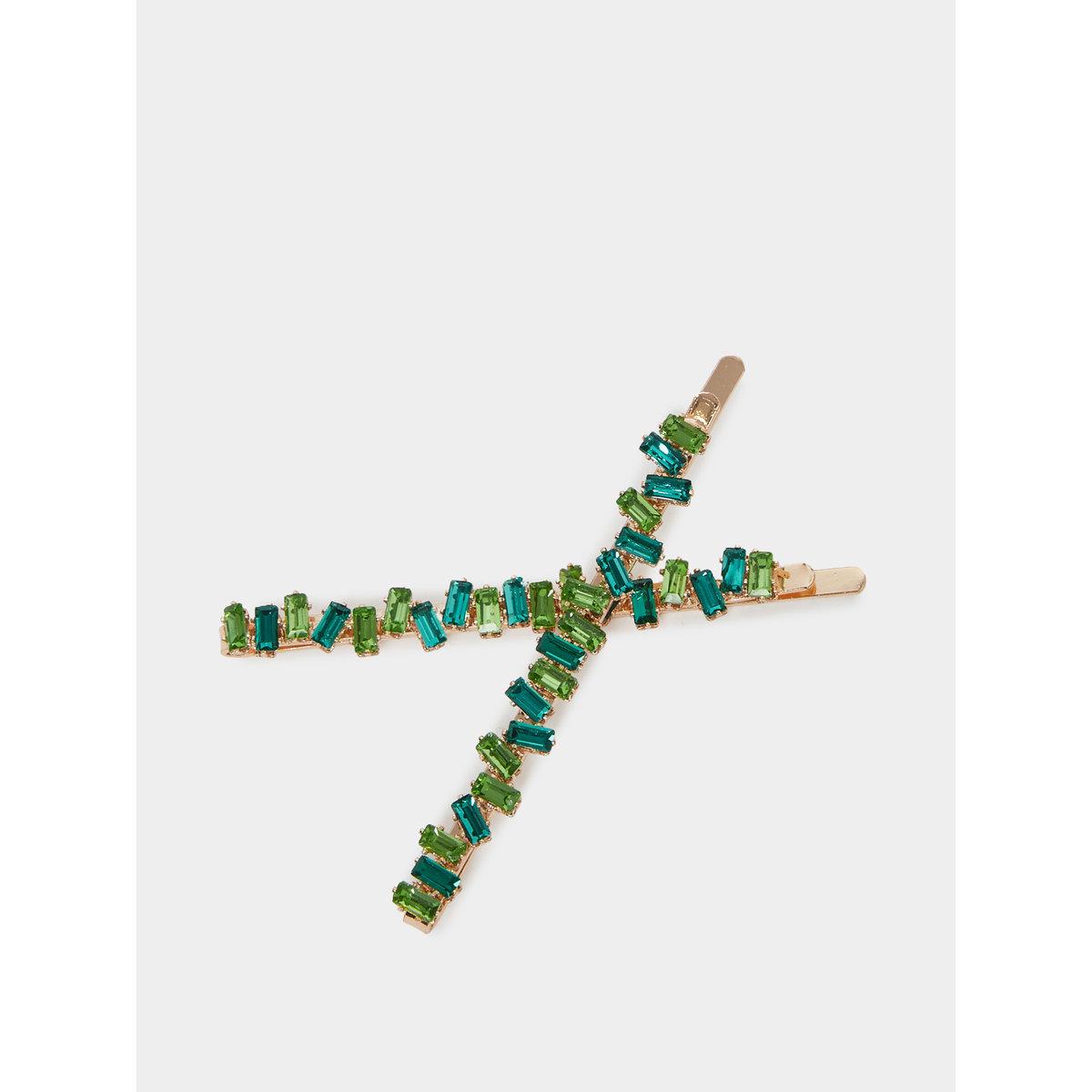 Styli Pack of 2 - Embellished Stone Hair Clip-women-hairaccessories-image-3