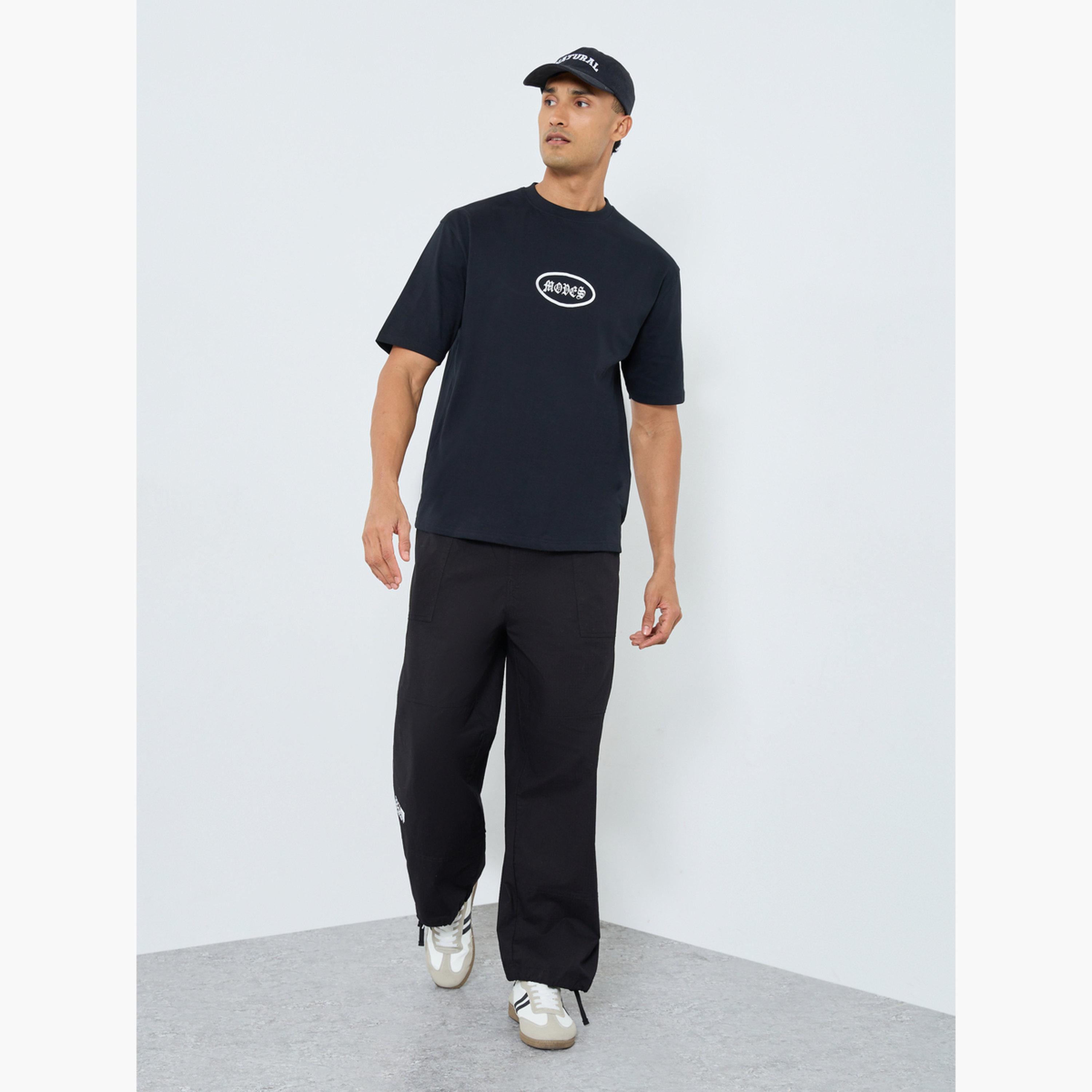 Styli Men Black Oversized Graphic Print T-Shirt-men-clothing-tshirtsandpolos-tshirts-image-2