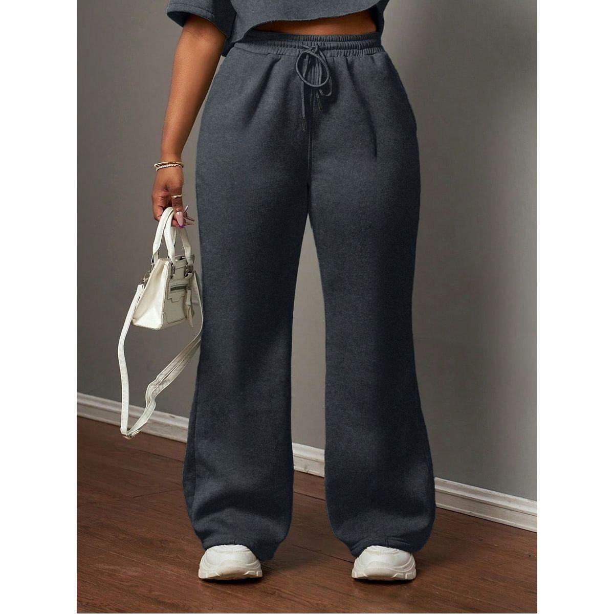 جوغر سادة بتفاصيل أربطة-women-clothing-bottoms-joggers-image-1
