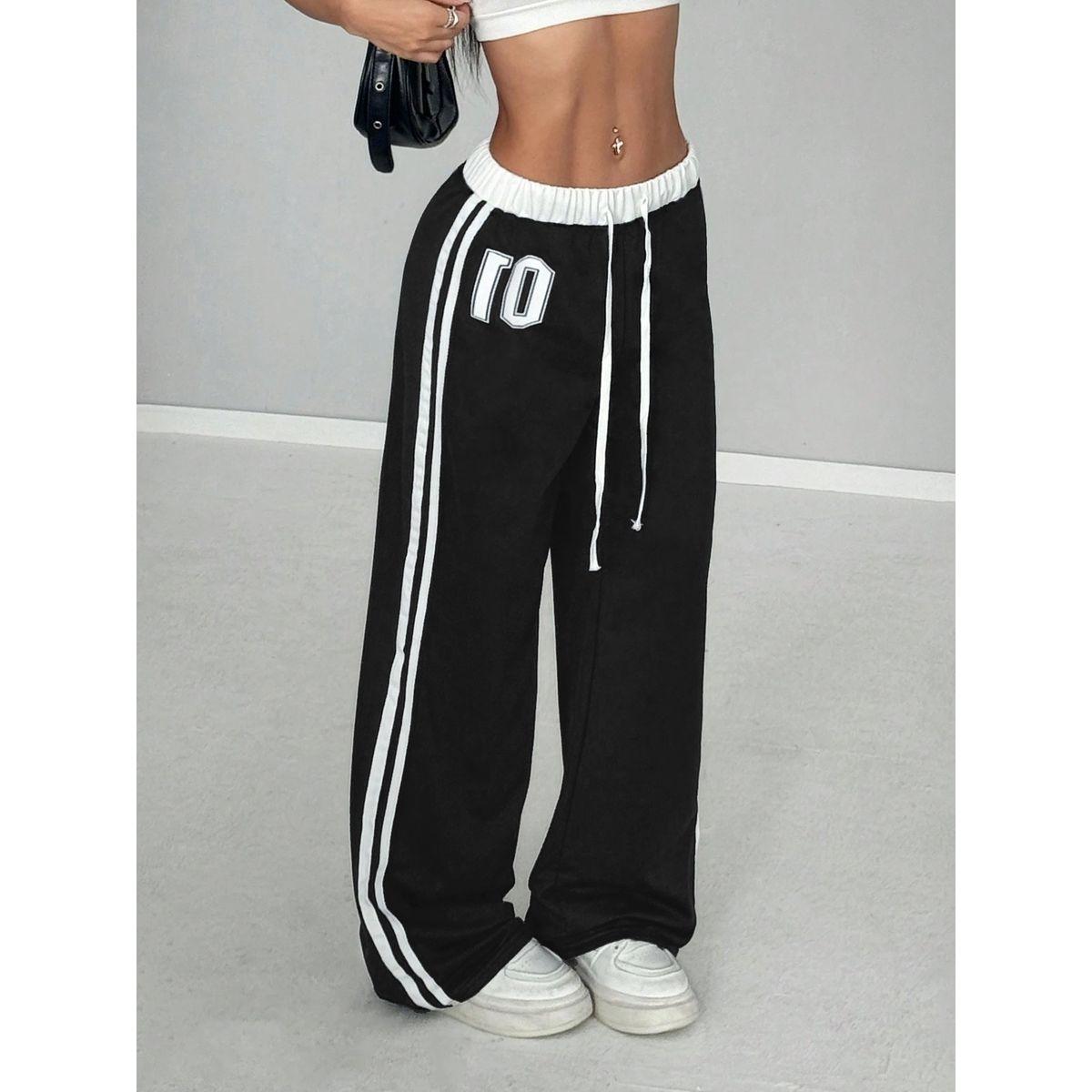 جوغر مخطط بتفاصيل أربطة-women-clothing-bottoms-joggers-image-5