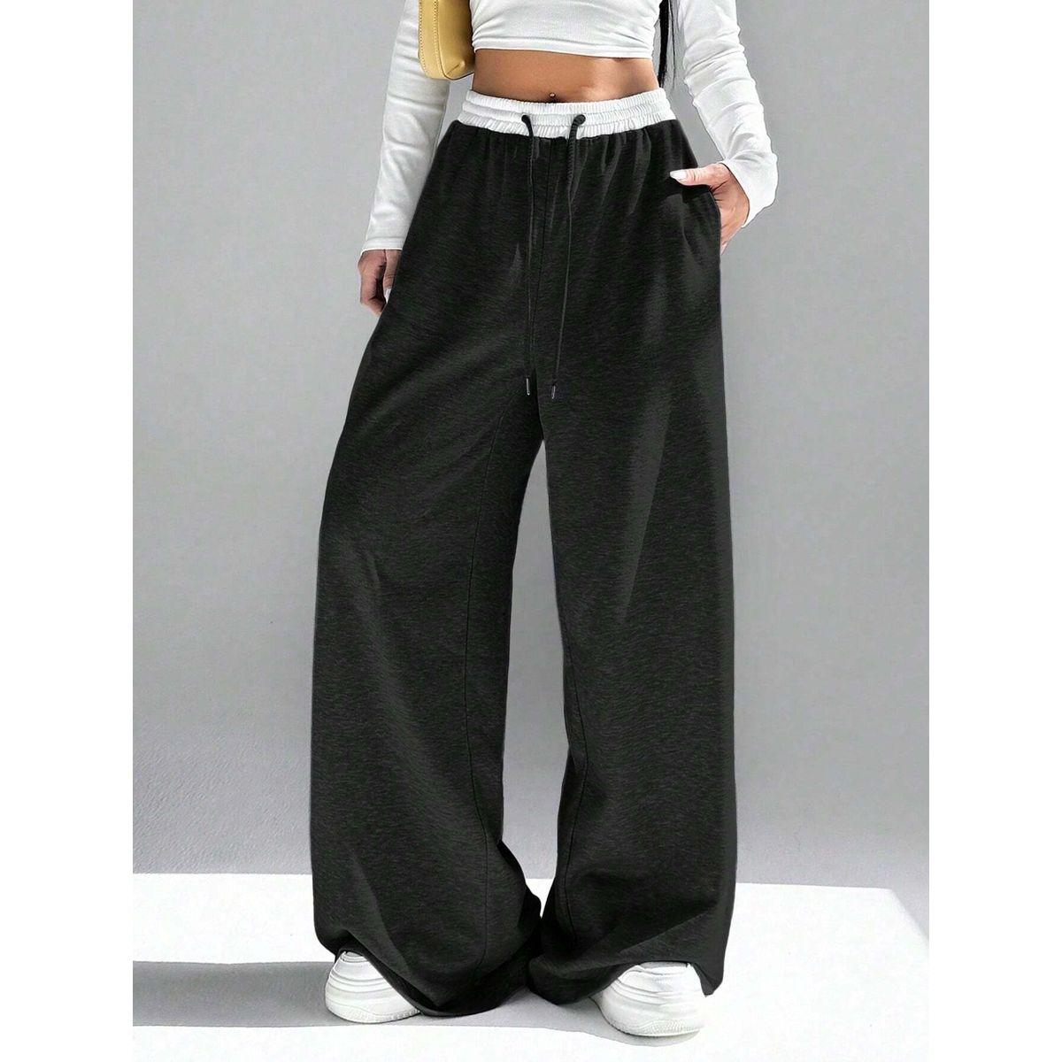 جوغر فضفاض بتفاصيل خصر مُتباين-women-clothing-bottoms-joggers-image-1