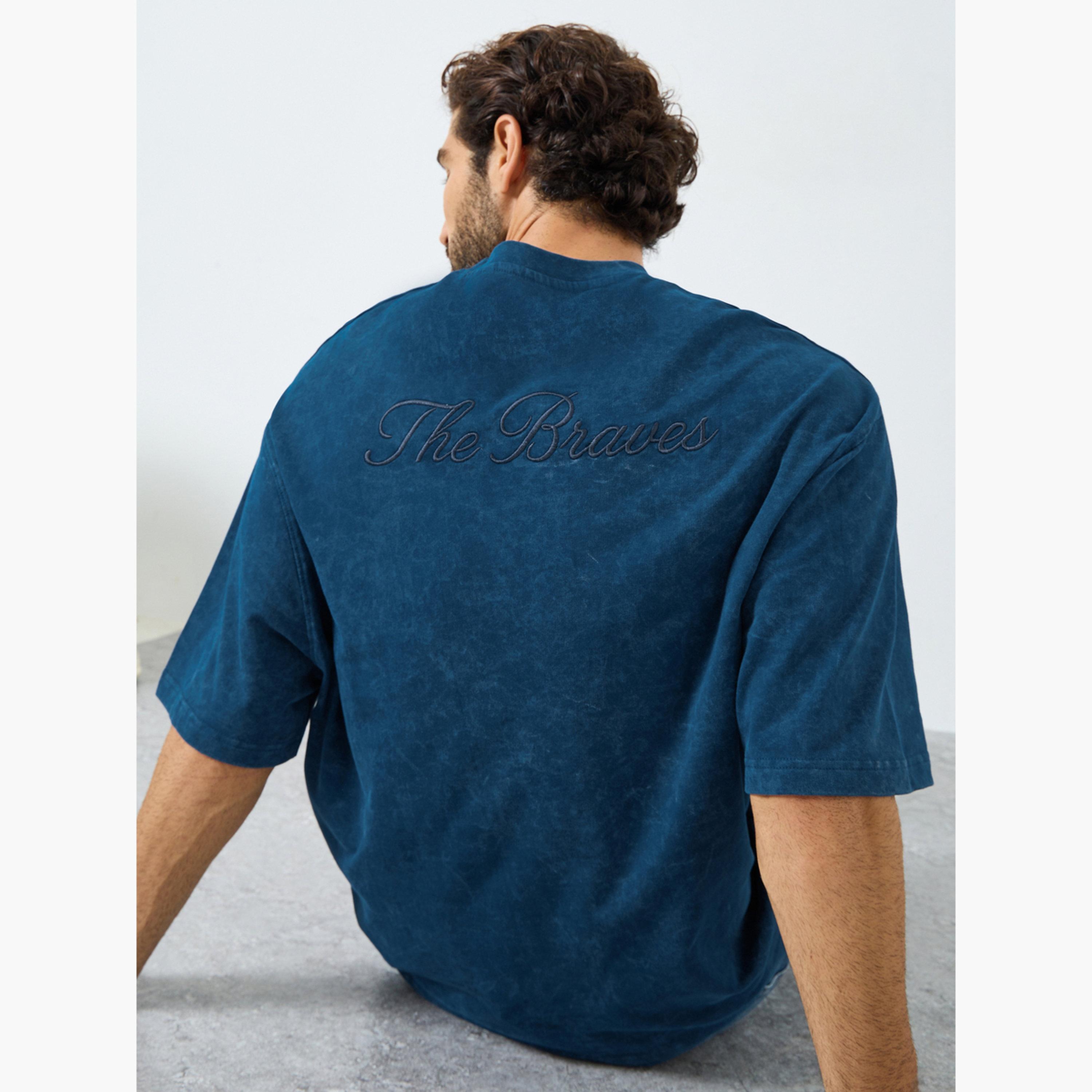 Styli Acid Wash Boxy Terry T-Shirt with Embroidery Detail-men-clothing-tshirtsandpolos-tshirts-image-3