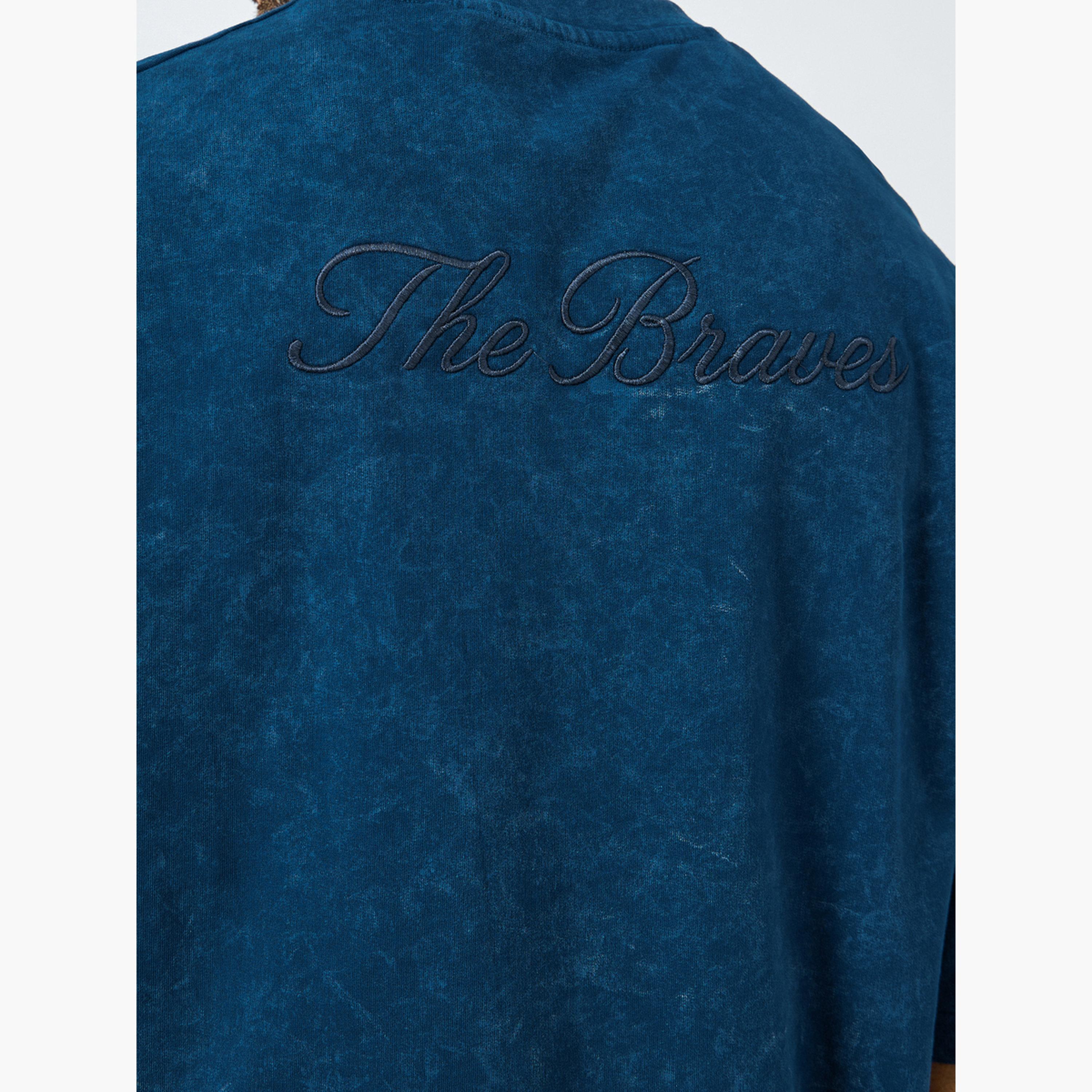 ستايلي - تي شيرت بوكسي تيري مغسول بالحامض مع تفاصيل تطريز-men-clothing-tshirtsandpolos-tshirts-image-5