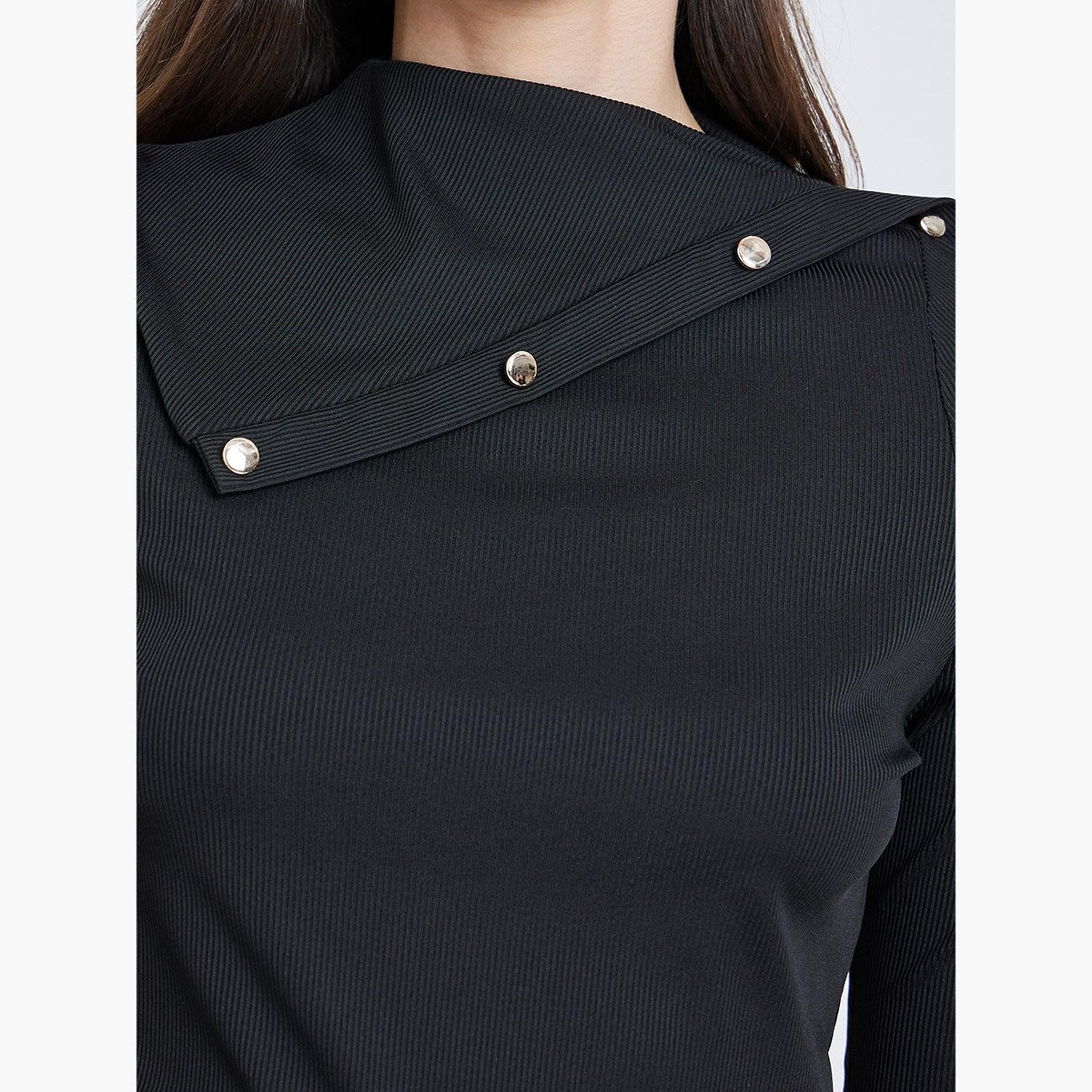 Styli Buttoned Detail Long Sleeve Top-women-clothing-shirtsandblouses-blouses-image-4