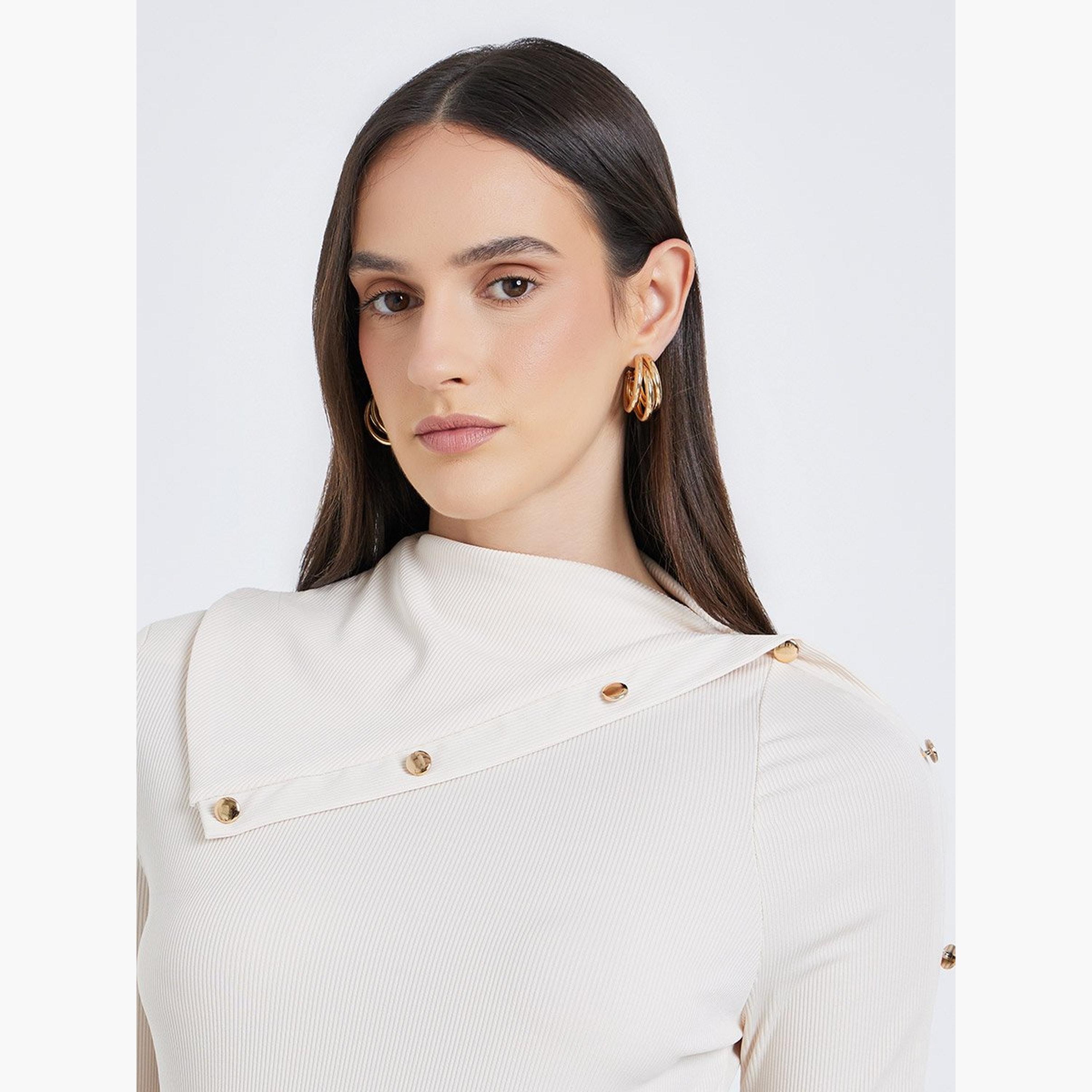Styli Buttoned Detail Long Sleeve Top-women-clothing-shirtsandblouses-blouses-image-4