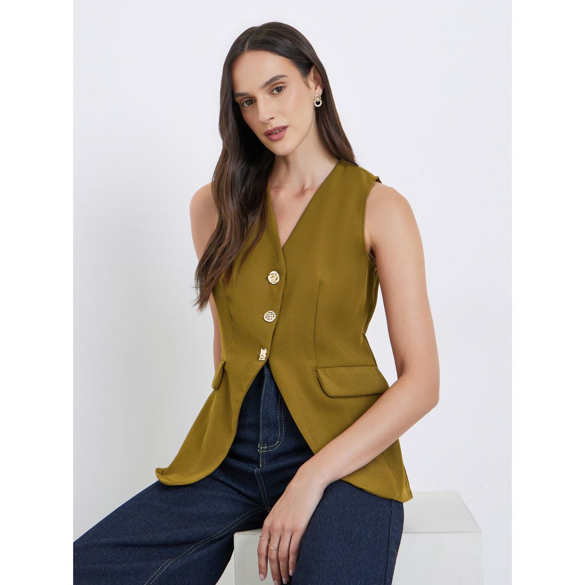 جيليه سادة بدون أكمام مع أزرار-women-clothing-shirtsandblouses-blouses-image-1