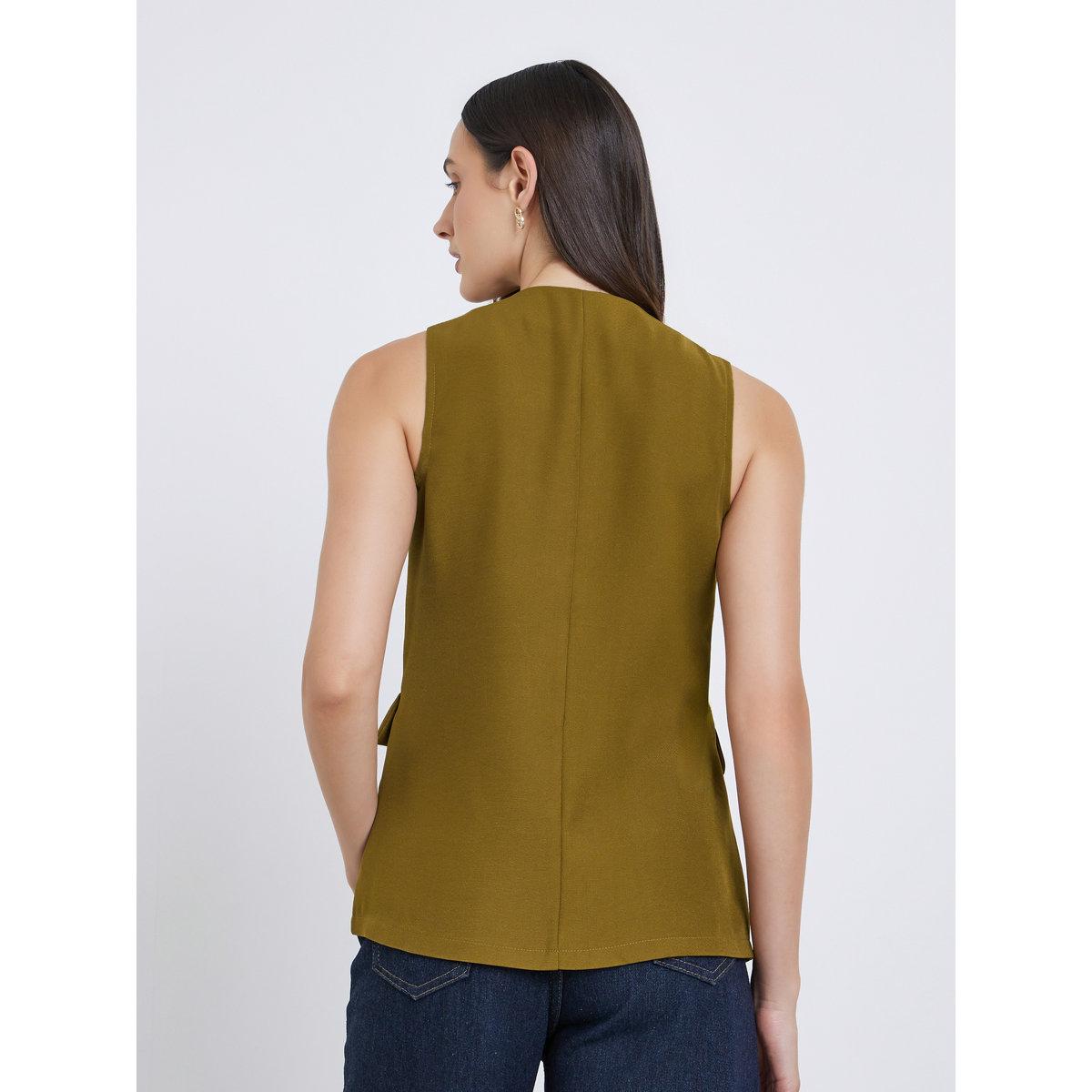 Styli Solid Tailored Sleeveless Buttoned Vest-women-clothing-shirtsandblouses-blouses-image-4