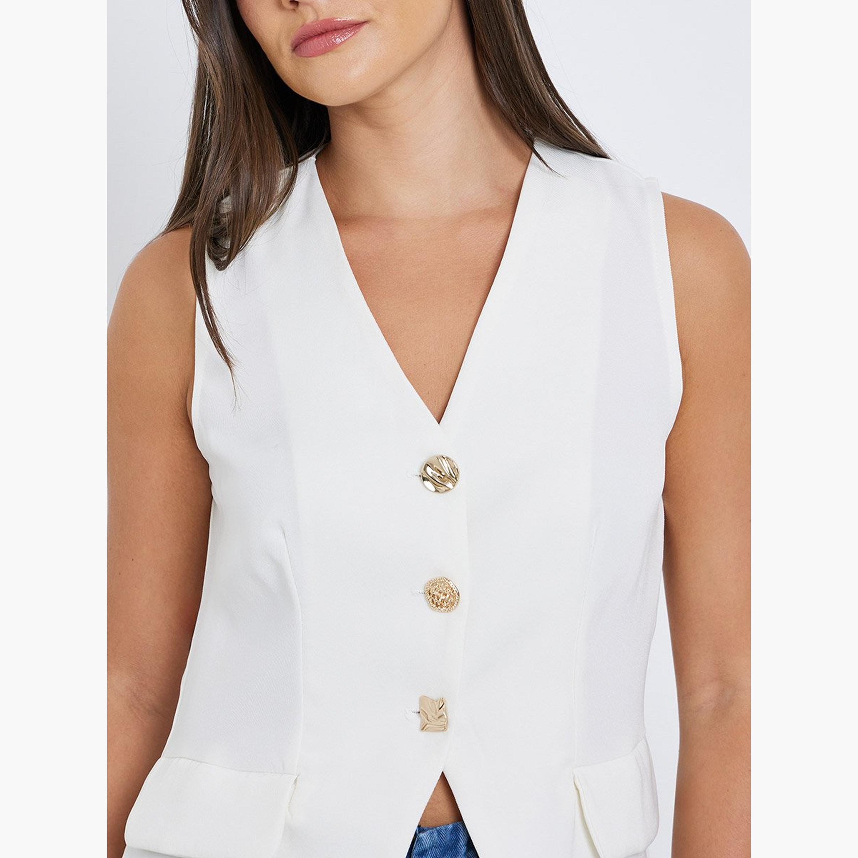 ستايلي - سترة سادة بدون أكمام وأزرار مصممة خصيصًا-women-clothing-shirtsandblouses-blouses-image-3