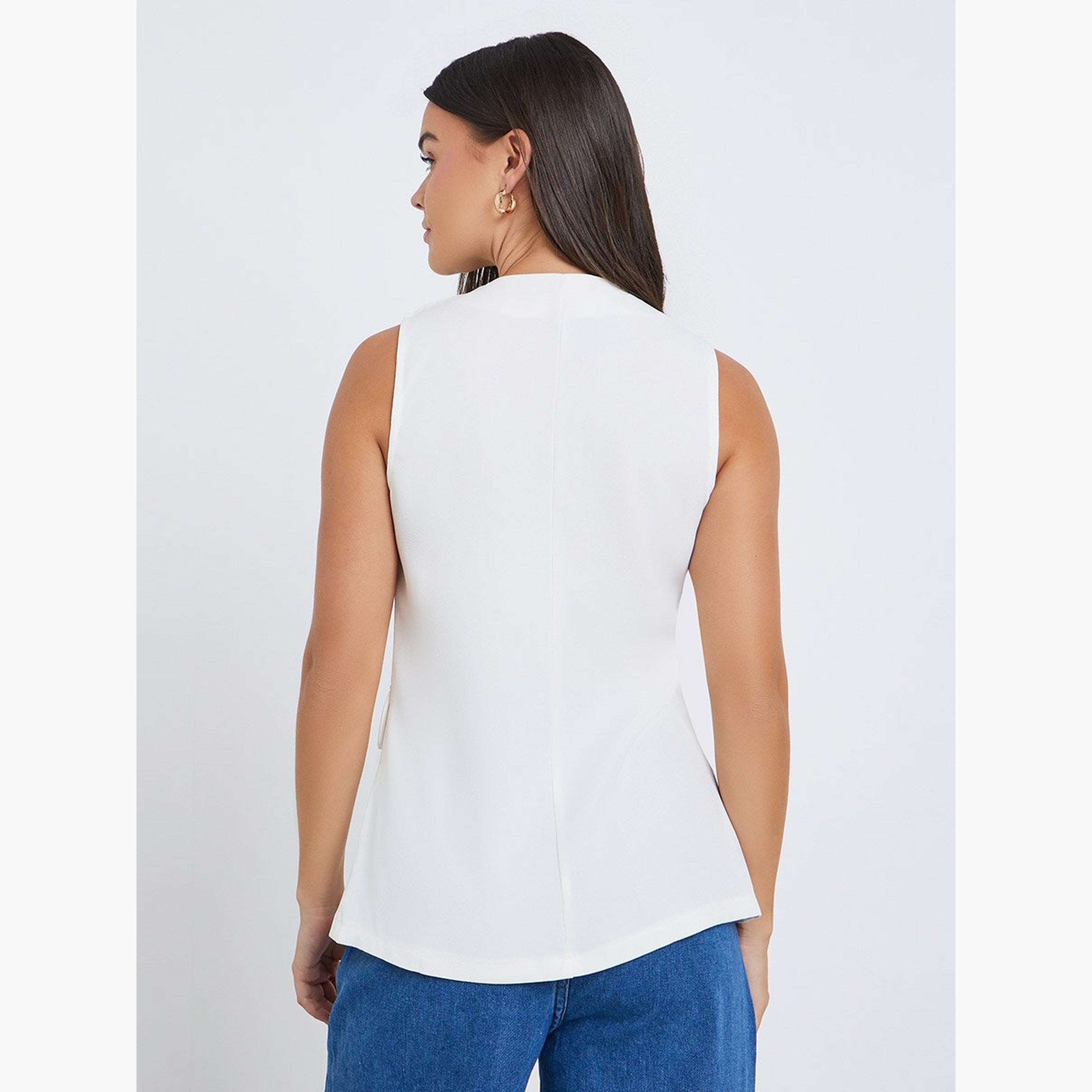 ستايلي - سترة سادة بدون أكمام وأزرار مصممة خصيصًا-women-clothing-shirtsandblouses-blouses-image-4