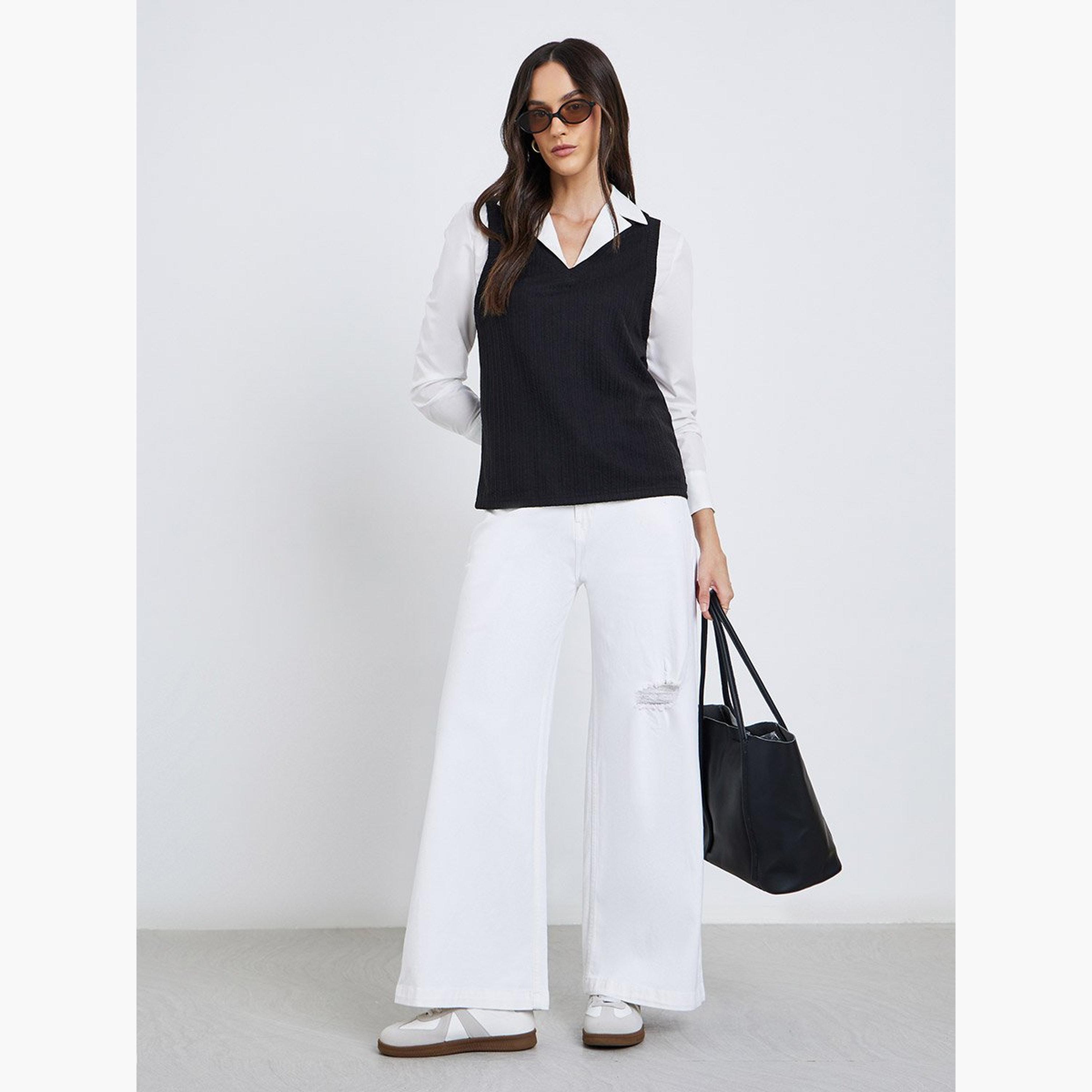ستايلي - قميص للنساء محبوك متعدد الطبقات-women-clothing-shirtsandblouses-shirts-image-2
