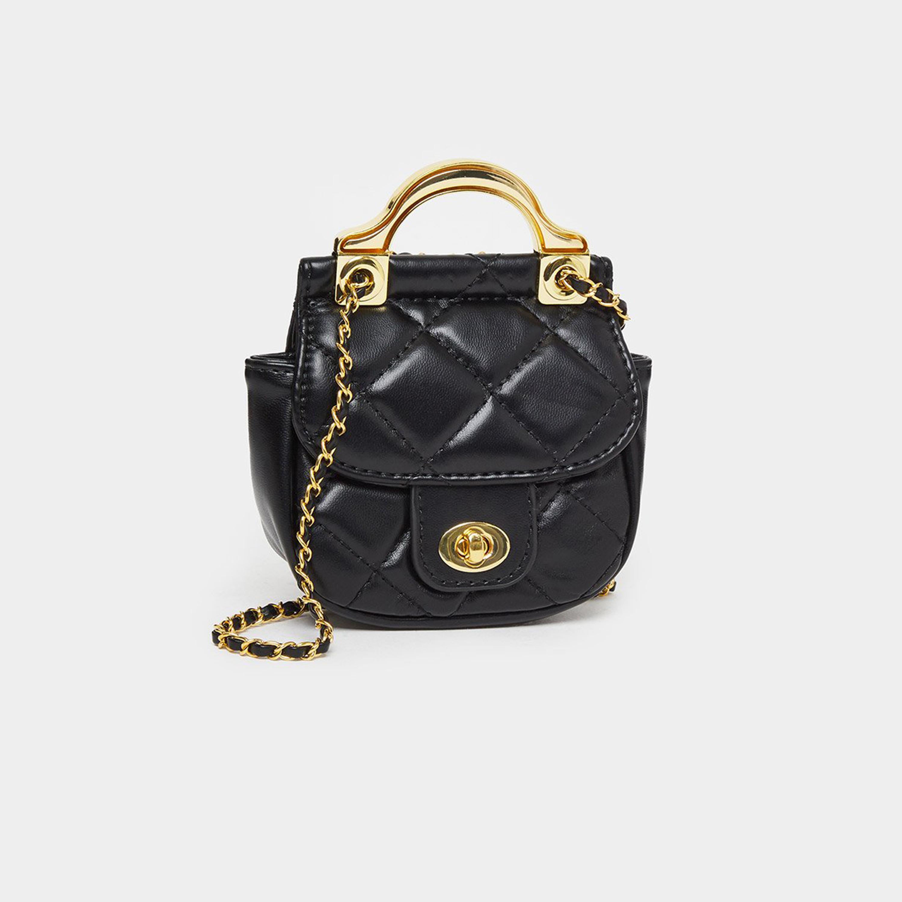 Styli Quilted Handbag with Chain Strap-women-bagsandwallets-handbags-image-1