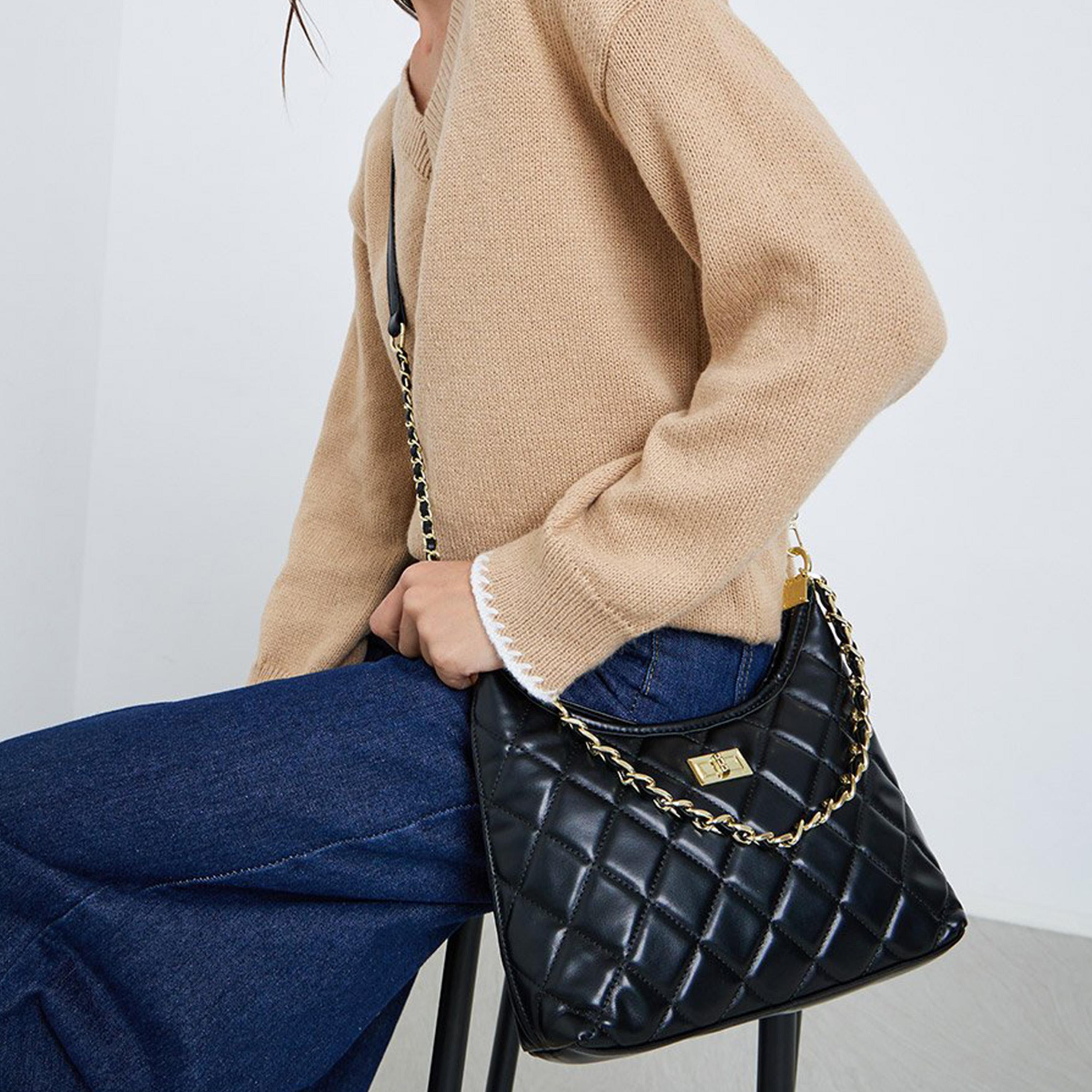 Styli Chain Strap Quilted Shoulder Bag-women-bagsandwallets-handbags-image-2