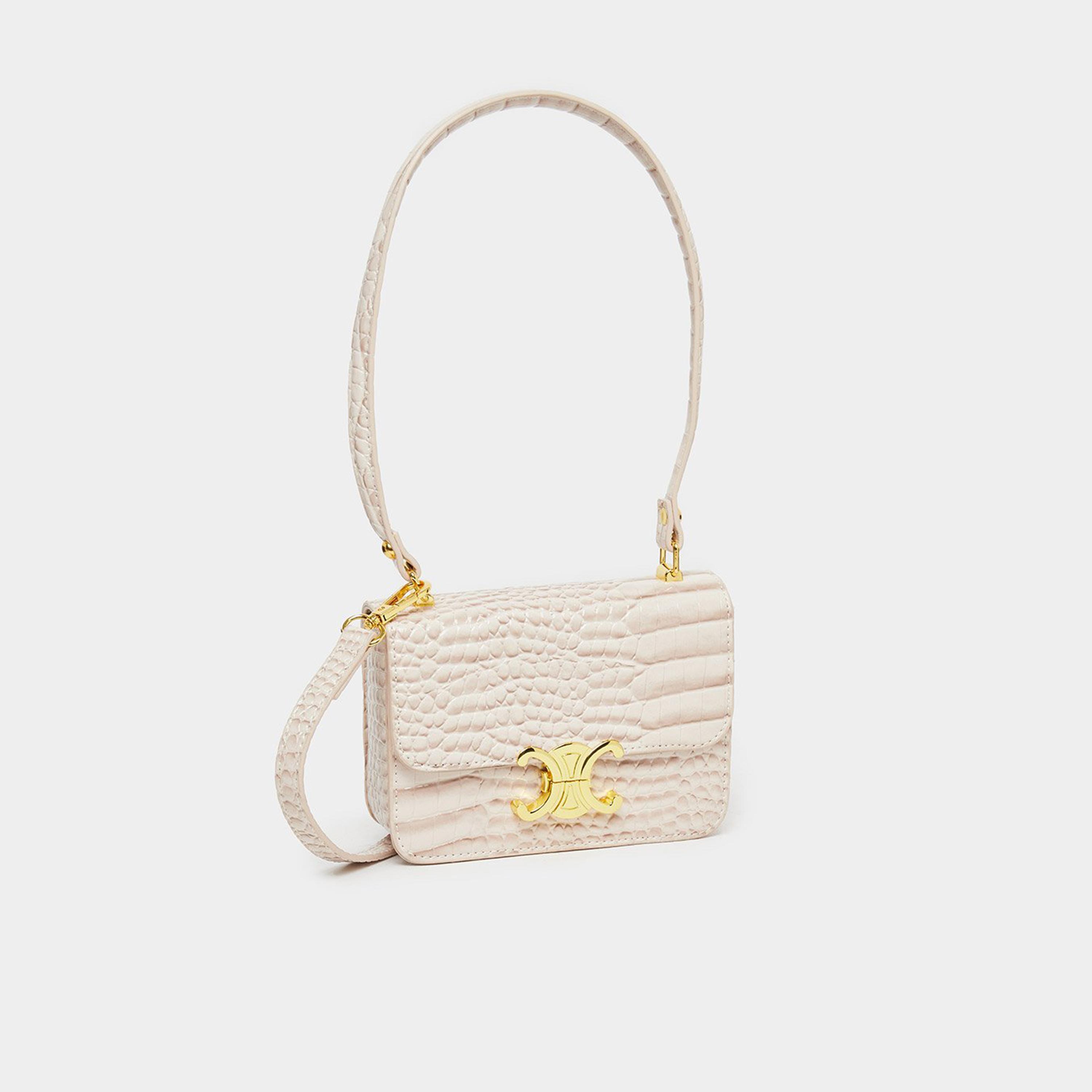 تيك تو - شنطة كتف مطبوعة بمشبك ذهبي-women-bagsandwallets-handbags-image-1