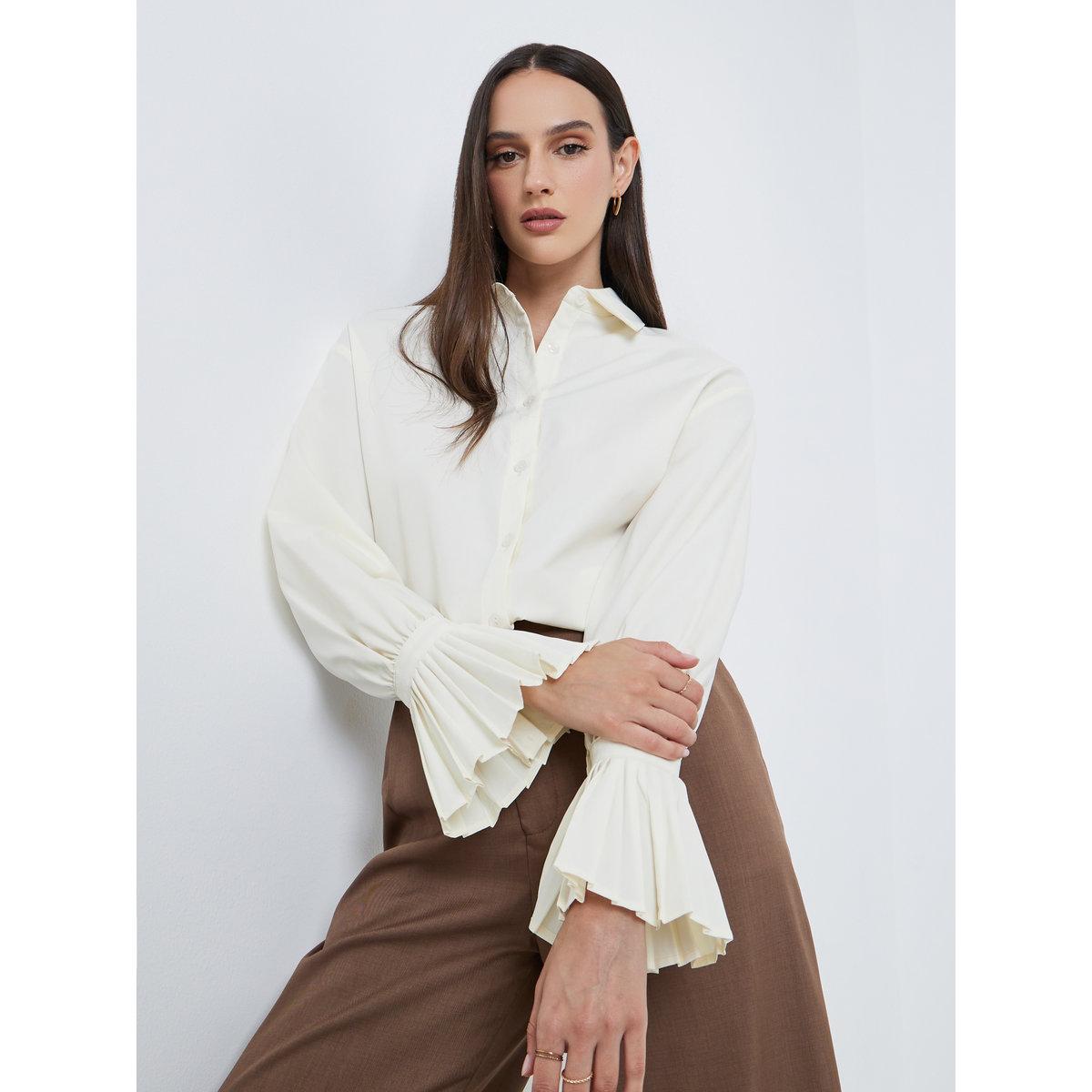 بلوزة سادة بقصة عادية-women-clothing-shirtsandblouses-shirts-image-1