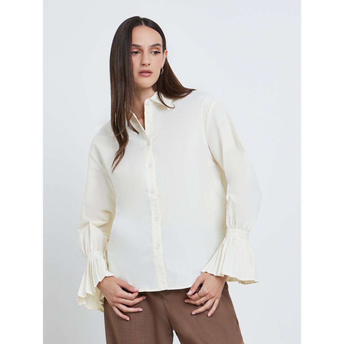 بلوزة سادة بقصة عادية-women-clothing-shirtsandblouses-shirts-image-3