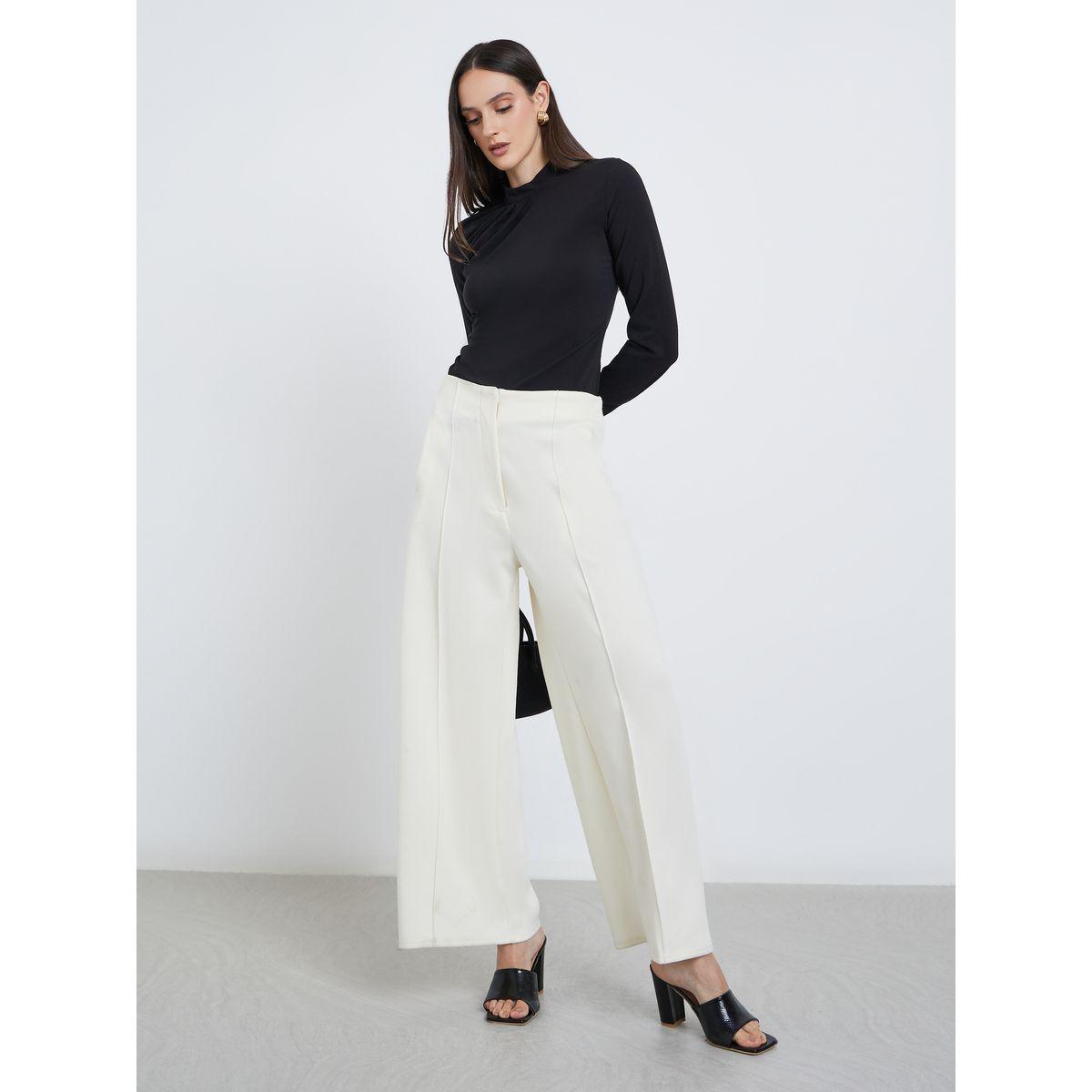 بلوزة بتفاصيل كسرات وأكمام طويلة-women-clothing-shirtsandblouses-blouses-image-2