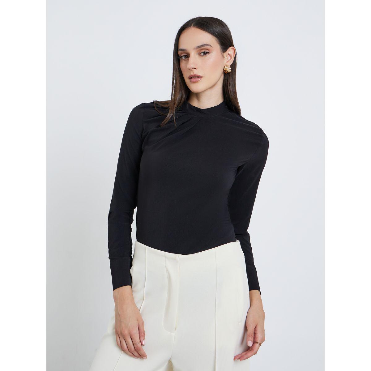 بلوزة بتفاصيل كسرات وأكمام طويلة-women-clothing-shirtsandblouses-blouses-image-3