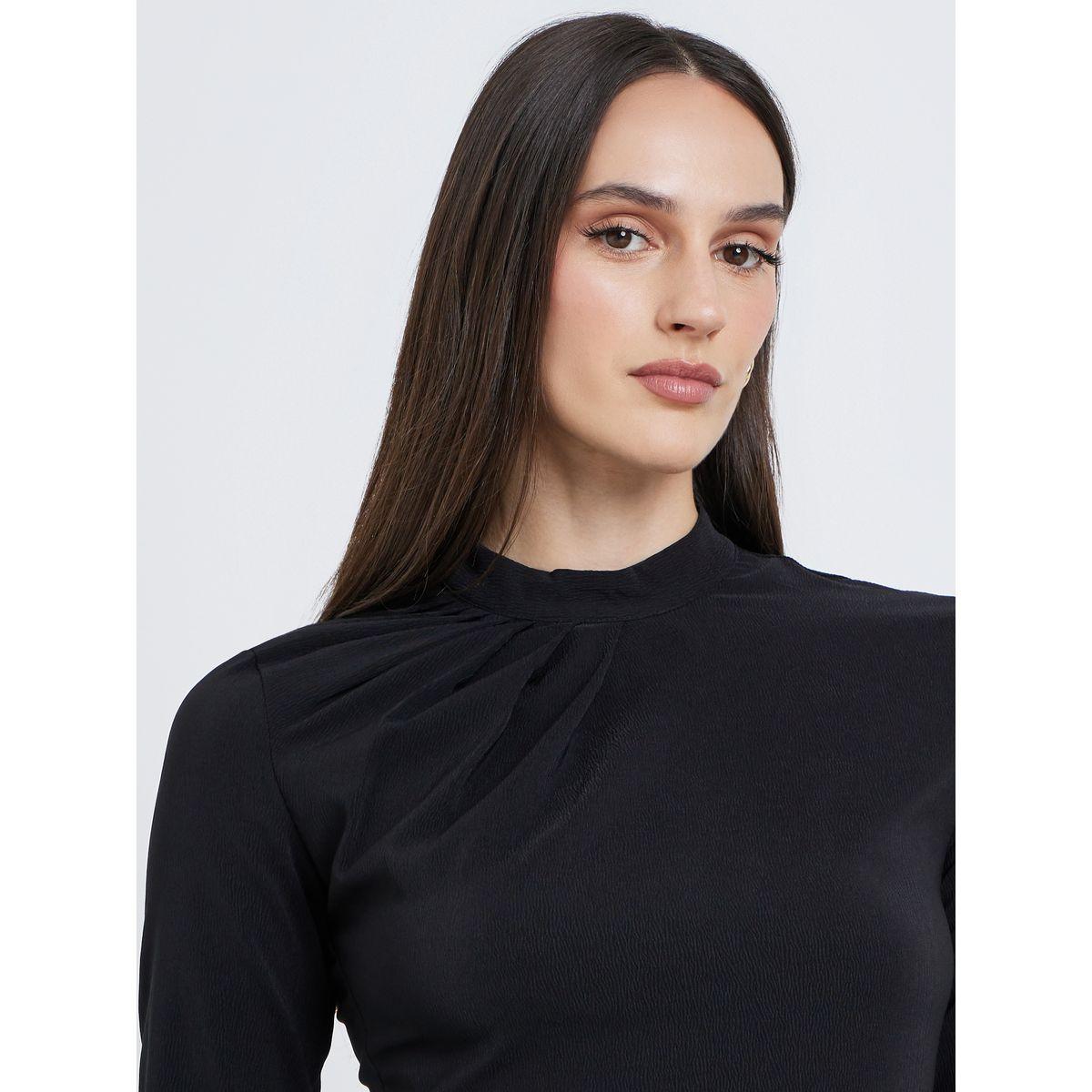 بلوزة بتفاصيل كسرات وأكمام طويلة-women-clothing-shirtsandblouses-blouses-image-5